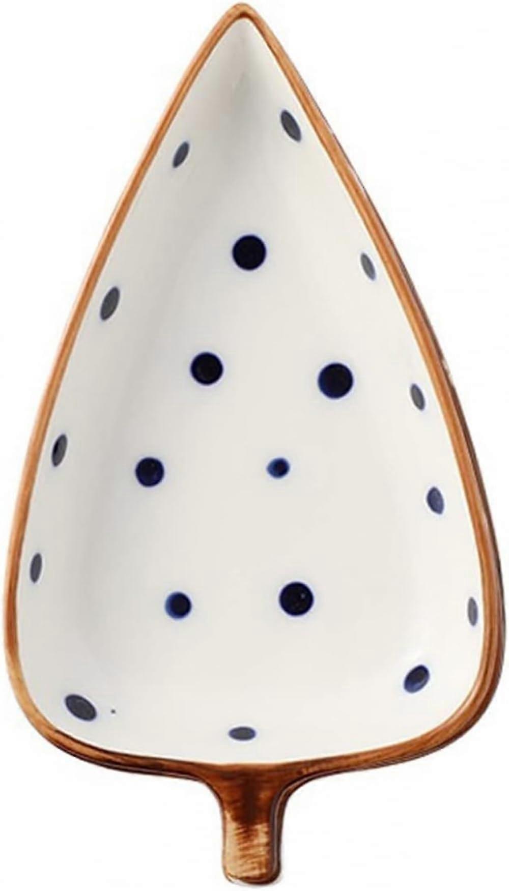 Ceramic Leaf Shape Dipping Bowls White Small Serving Dishes Stackable Condiment Dessert Plates