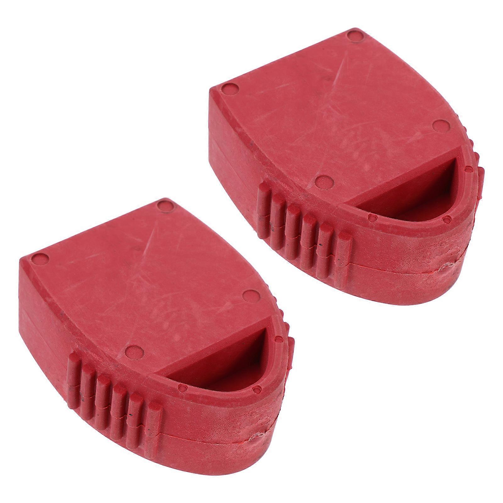 Enhanced Stability Ladder Protective Covers Anti-Slip Function For Ladder Feet Red 2Pcs