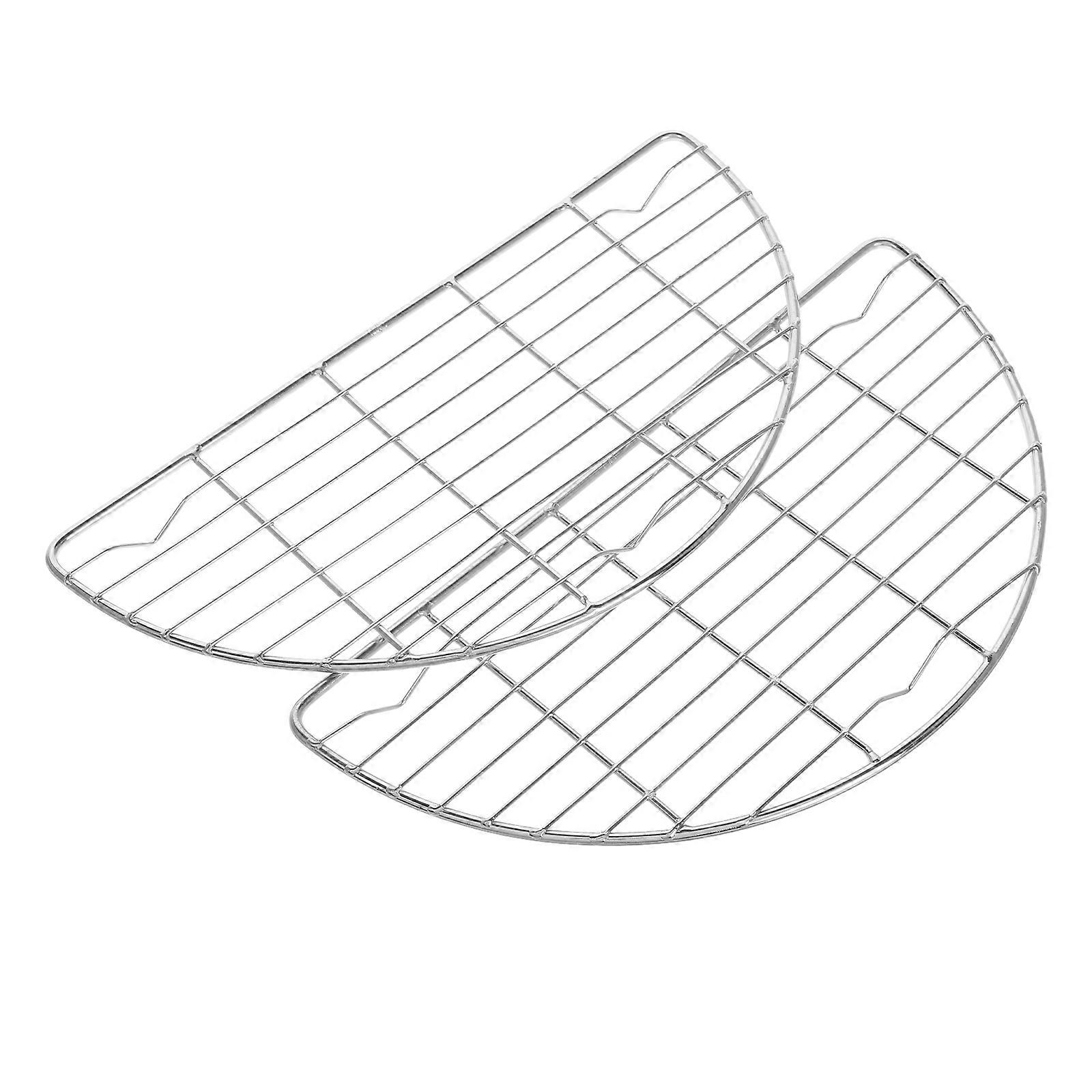 Stainless Steel Cooling Rack for Kitchen Use with Half Round Shape 2 Pcs Small Size