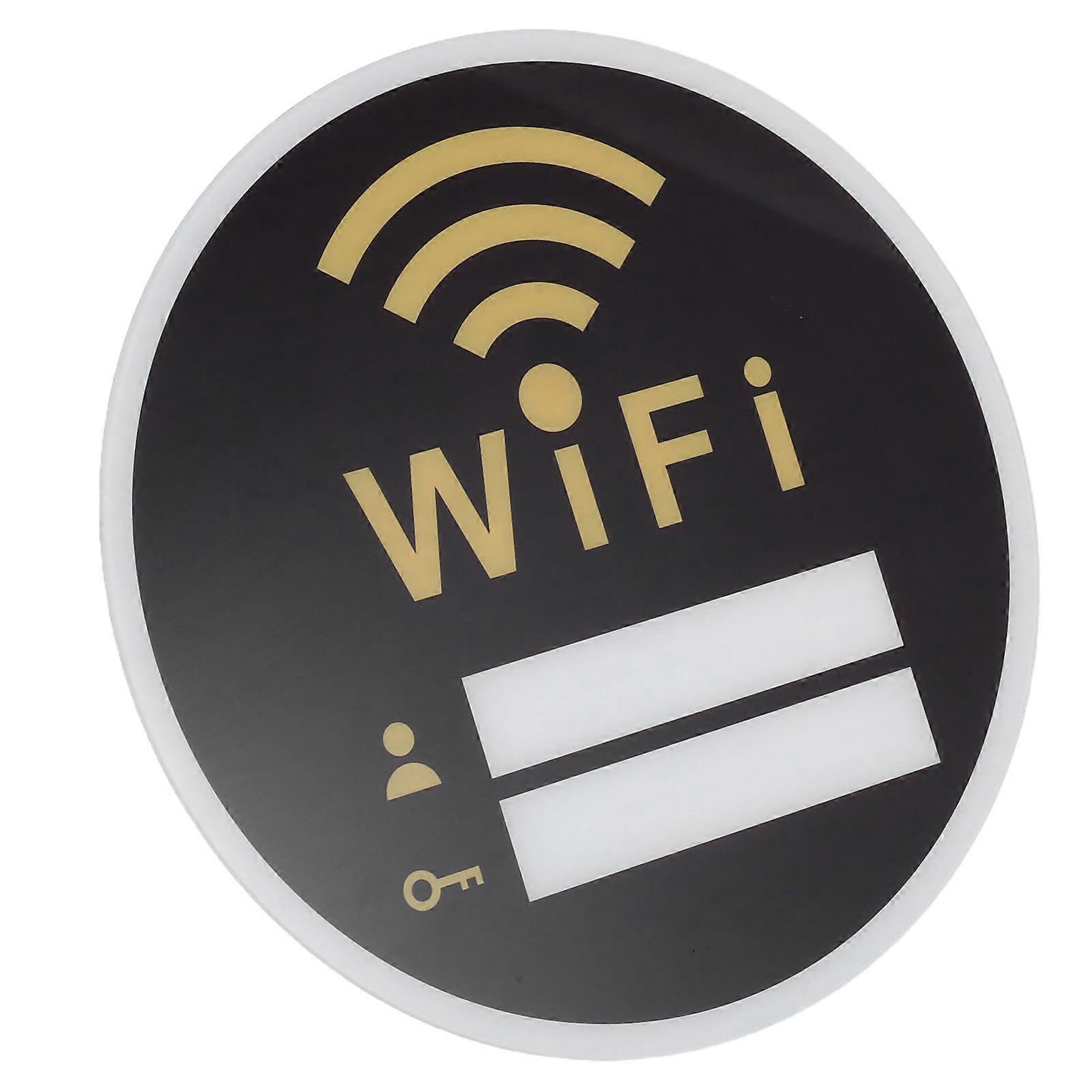 Acrylic Wall Sign for WiFi Usage 3Pcs Practical WiFi Password Wall Sticker