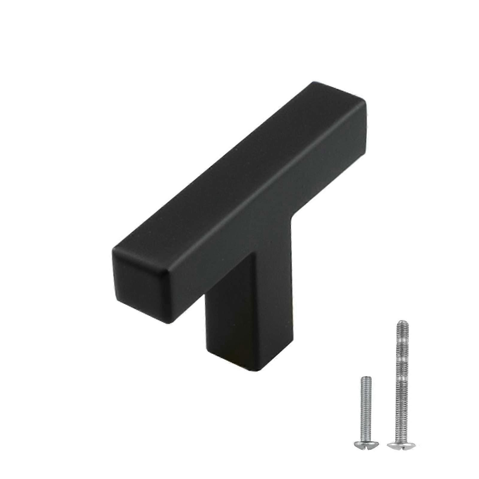 Matte Black Cabinet Pulls 2 Inch Stainless Steel Knobs Modern Finish for Kitchen and Dresser