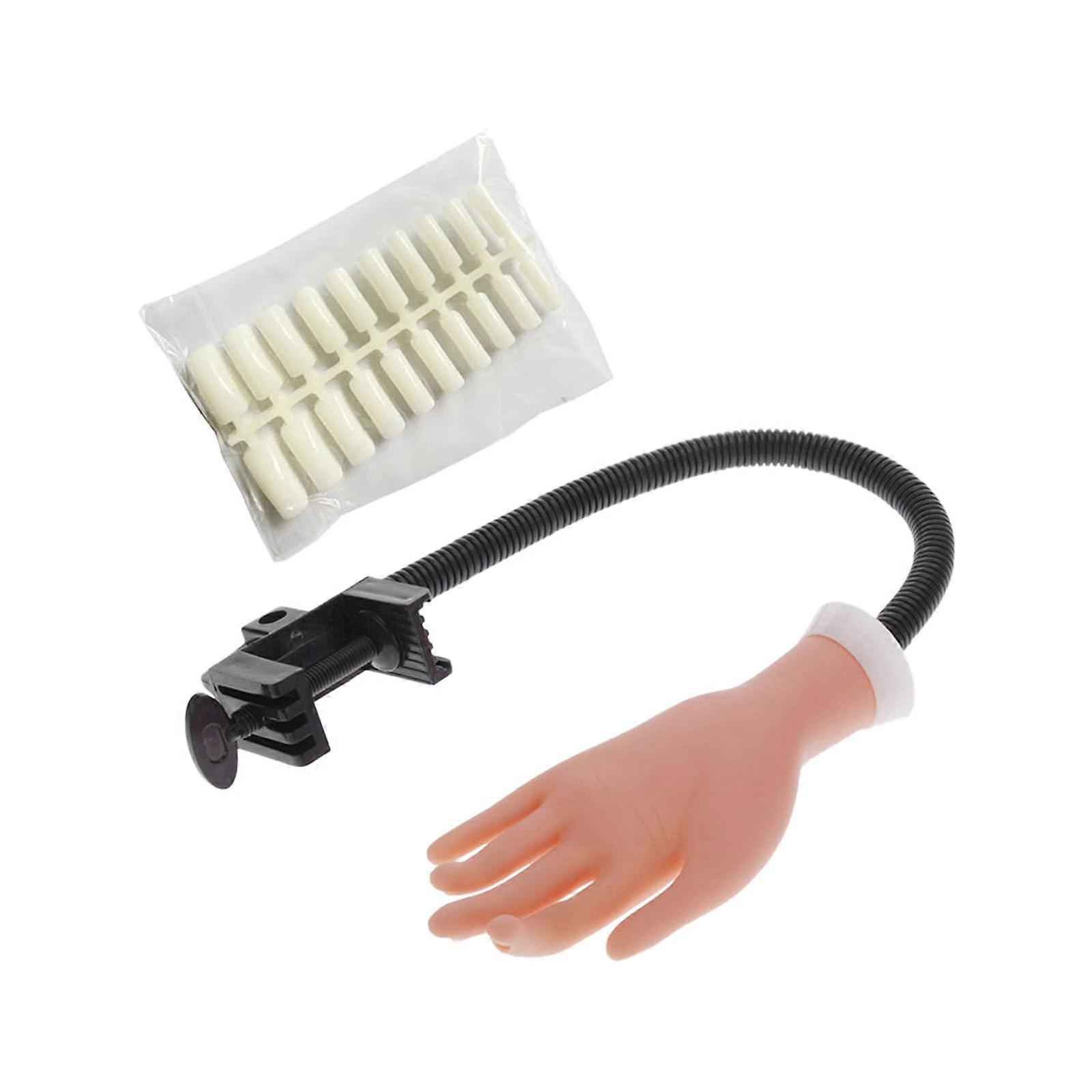 Practice Hand for Acrylic Nails with Realistic Design and Flexible Joints for Nail Art Training