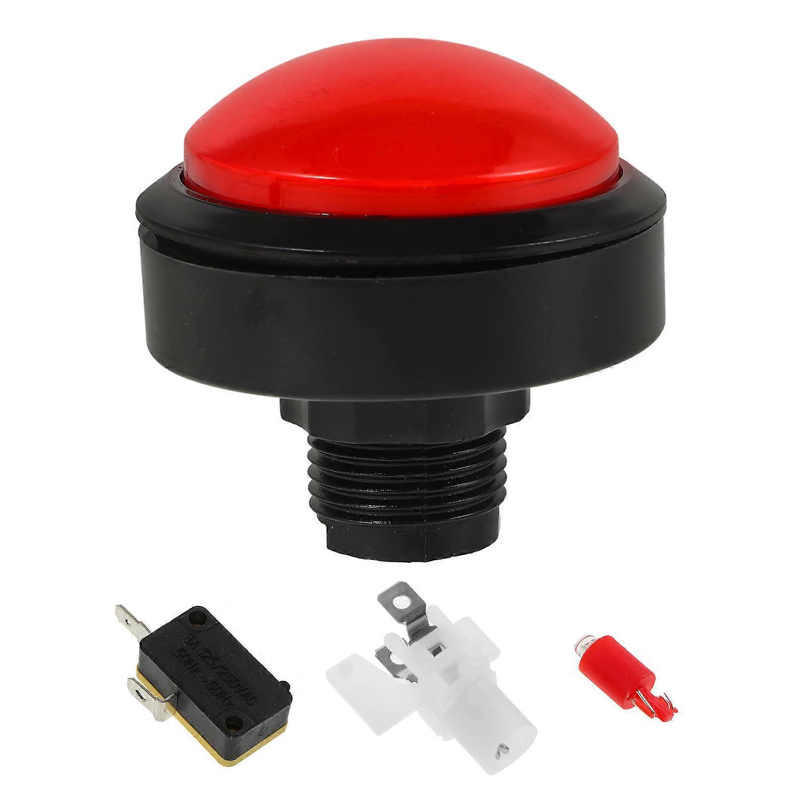 Push Button Game Machine Replacement Button for 5Pcs with Light and Convex Surface