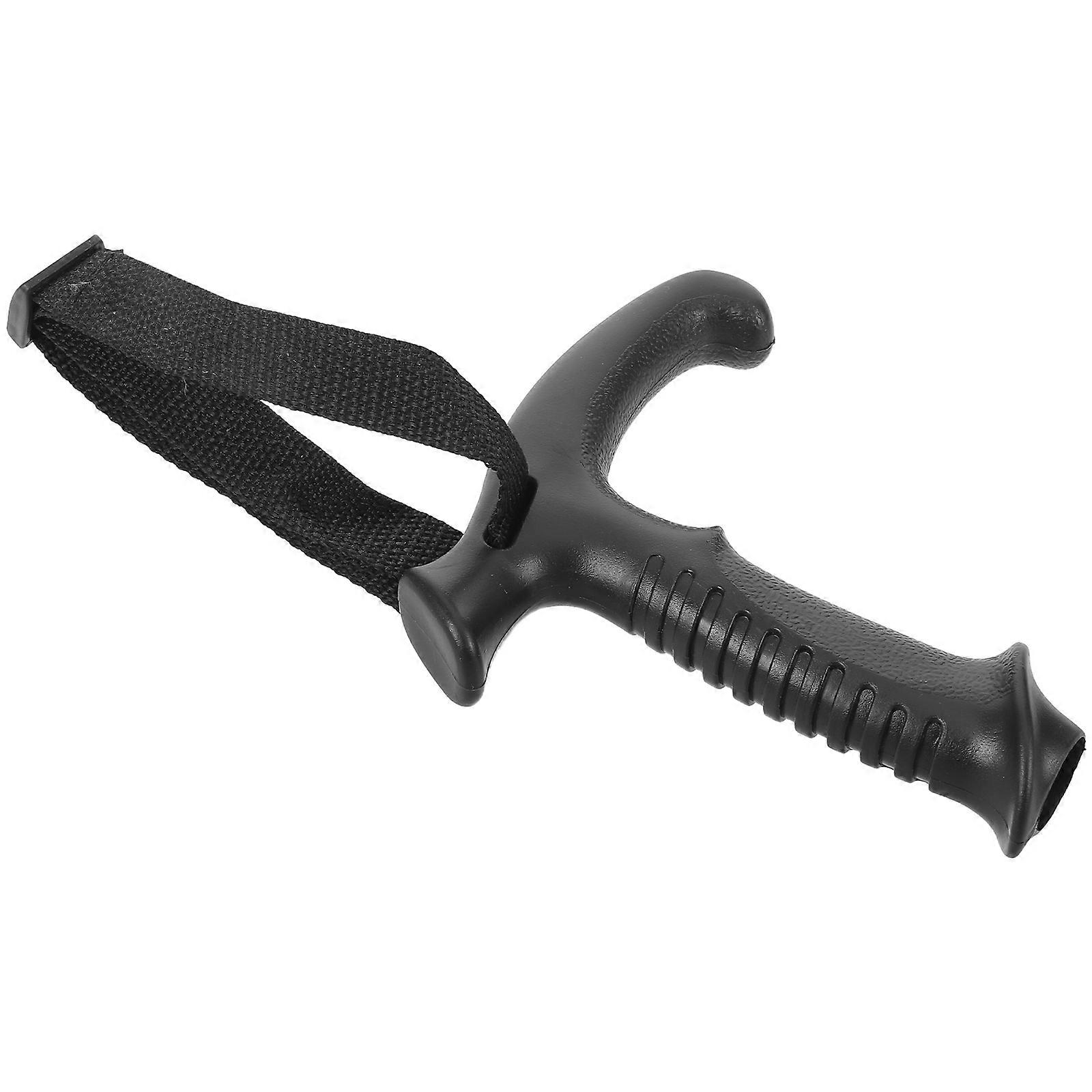 Black Plastic Trekking Pole Handle with Wrist Strap for Replacement Grip