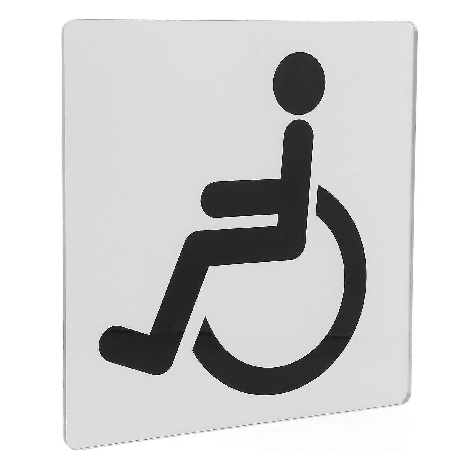 Acrylic Door Sign Disabled Washroom Indicator for Accessibility