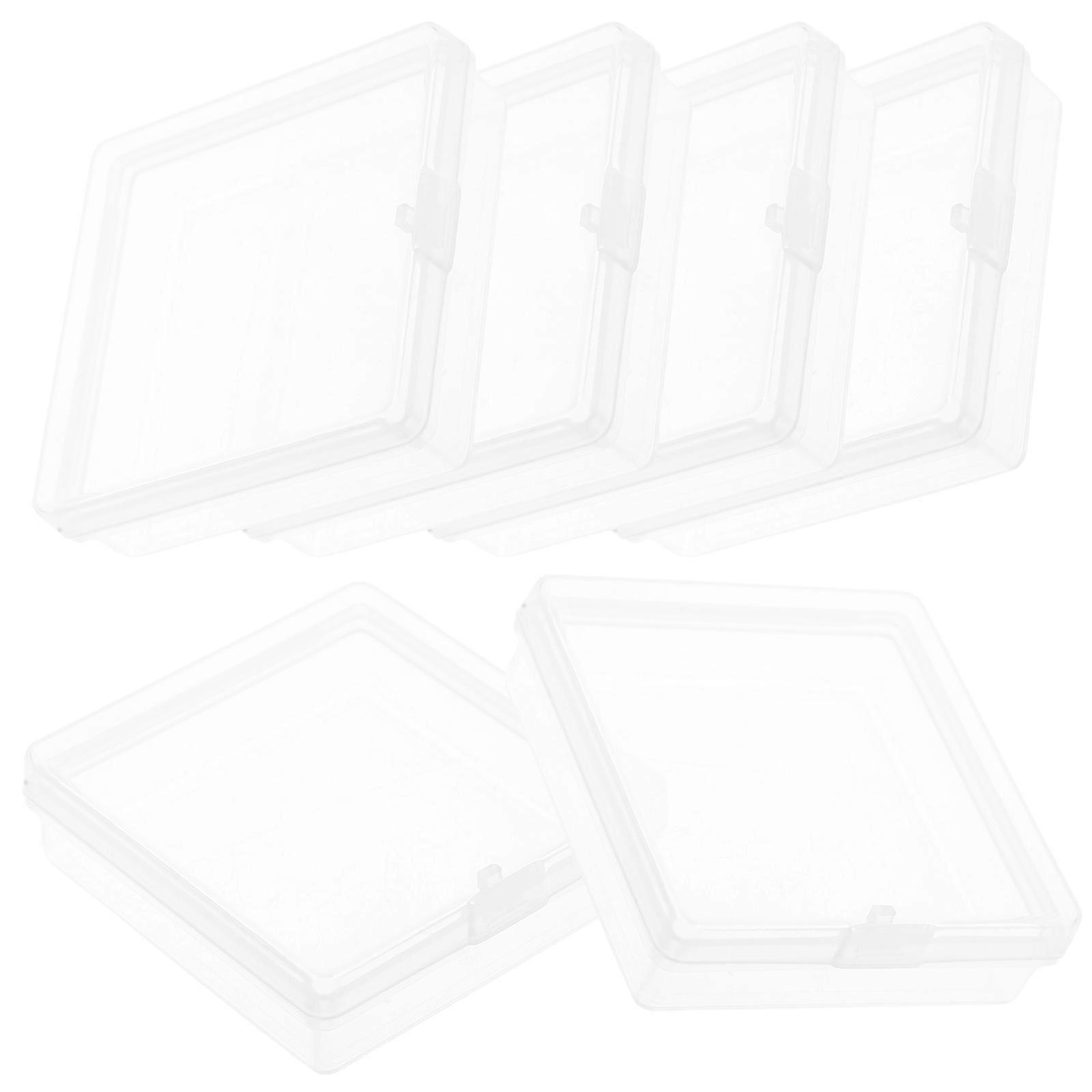 Clear Plastic Organizer Box Small Storage Containers for Storage 6Pcs