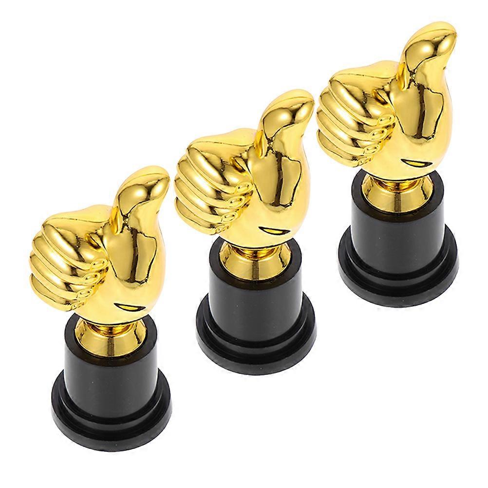 Plastic Children's Award Trophy with Up Design 3Pcs Pack