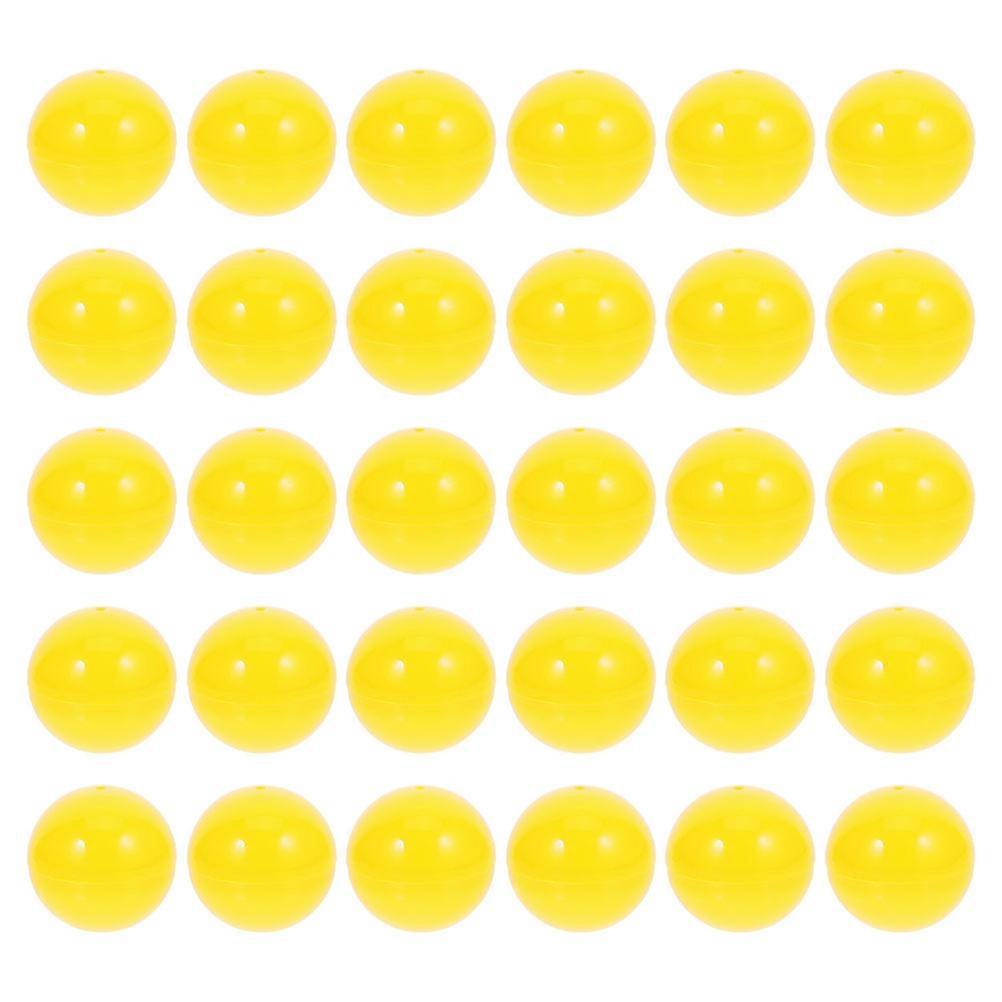 Openable Yellow Raffle Balls for Party Use 30Pcs PVC Game Balls