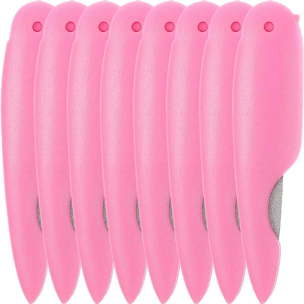 8pcs Folding Metal Nail File and Buffer DualSided for Manicure Pedicure Fingernails Toenails