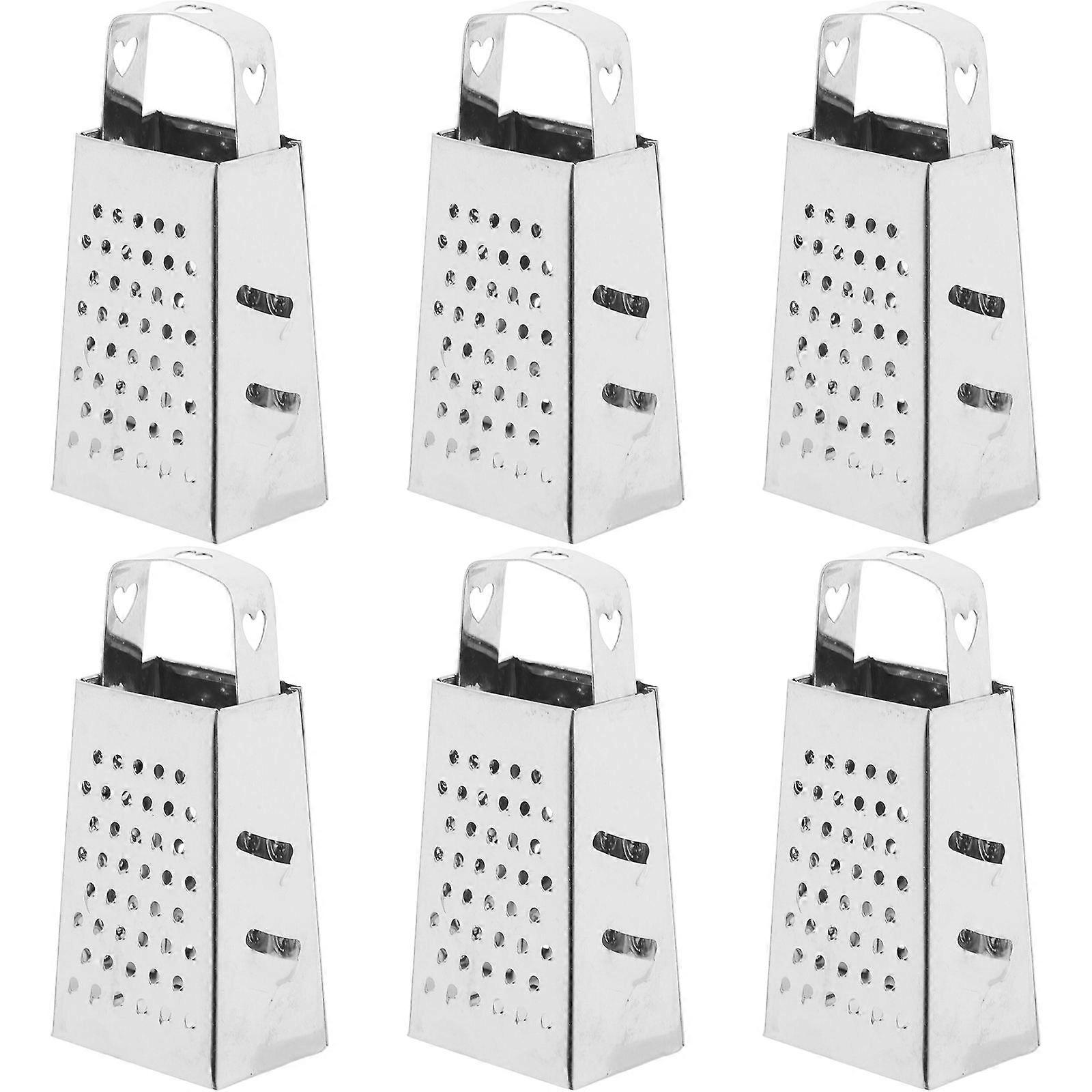 Stainless Steel Mini Cheese 6Pcs for Kitchen Use Multi-Purpose Shredder