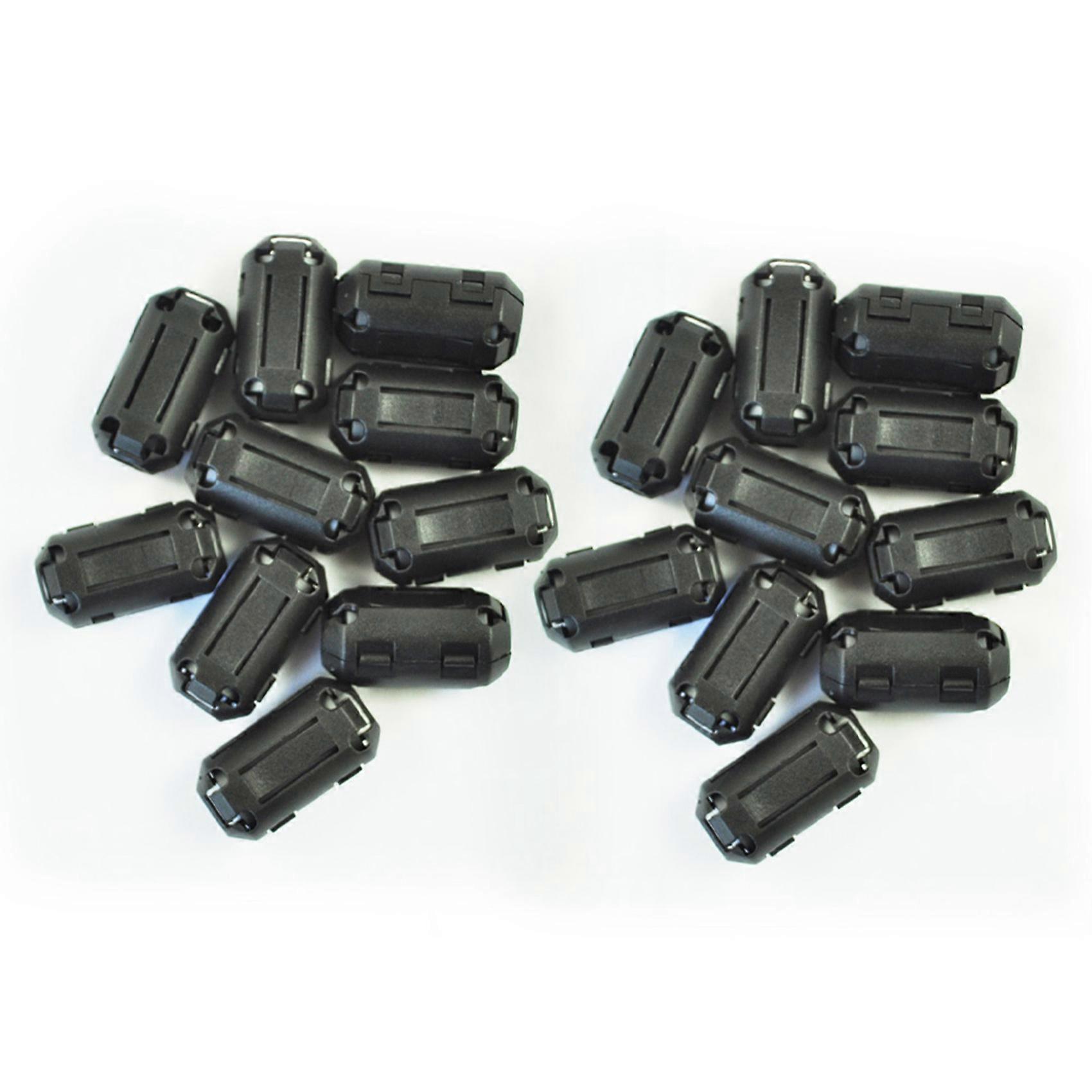 20 Pcs Movable 7mm Inner Diameter Black Ferrite Core Ring Cable Clip