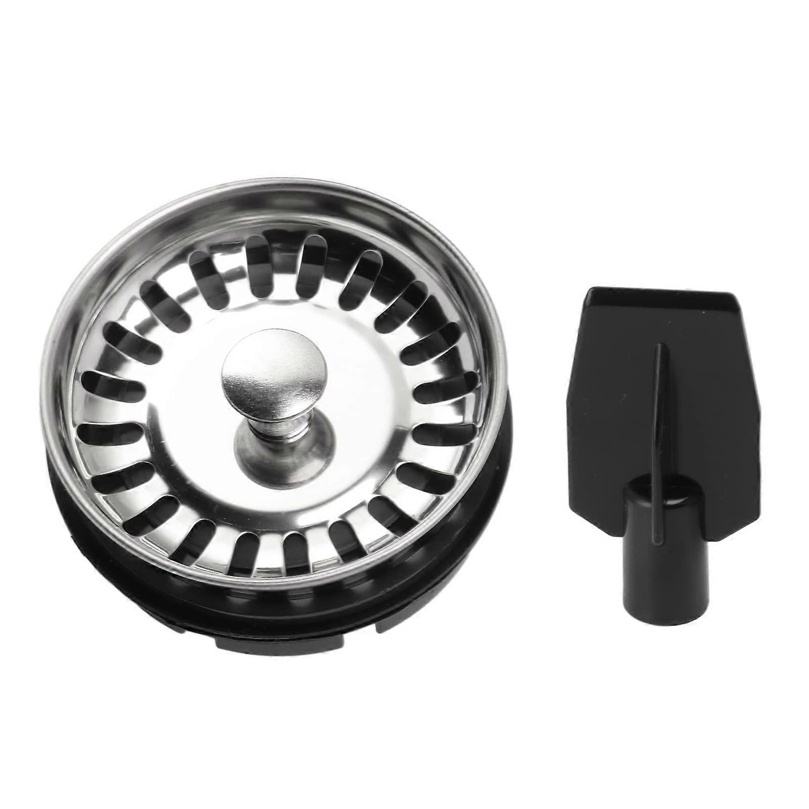 Kitchen Sink Strainer and Stainless Steel Stopper, Universal Fit with Durable Drain Filter Design