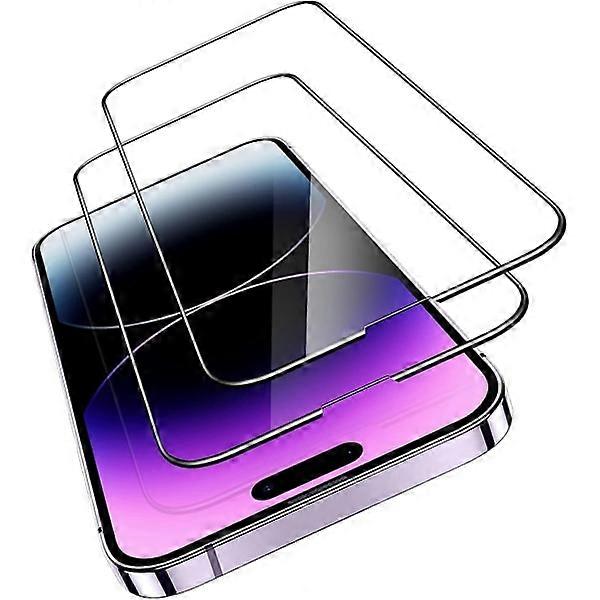 2-Pack compatible with iPhone 16 Pro Full Coverage Tempered Glass Screen Protector