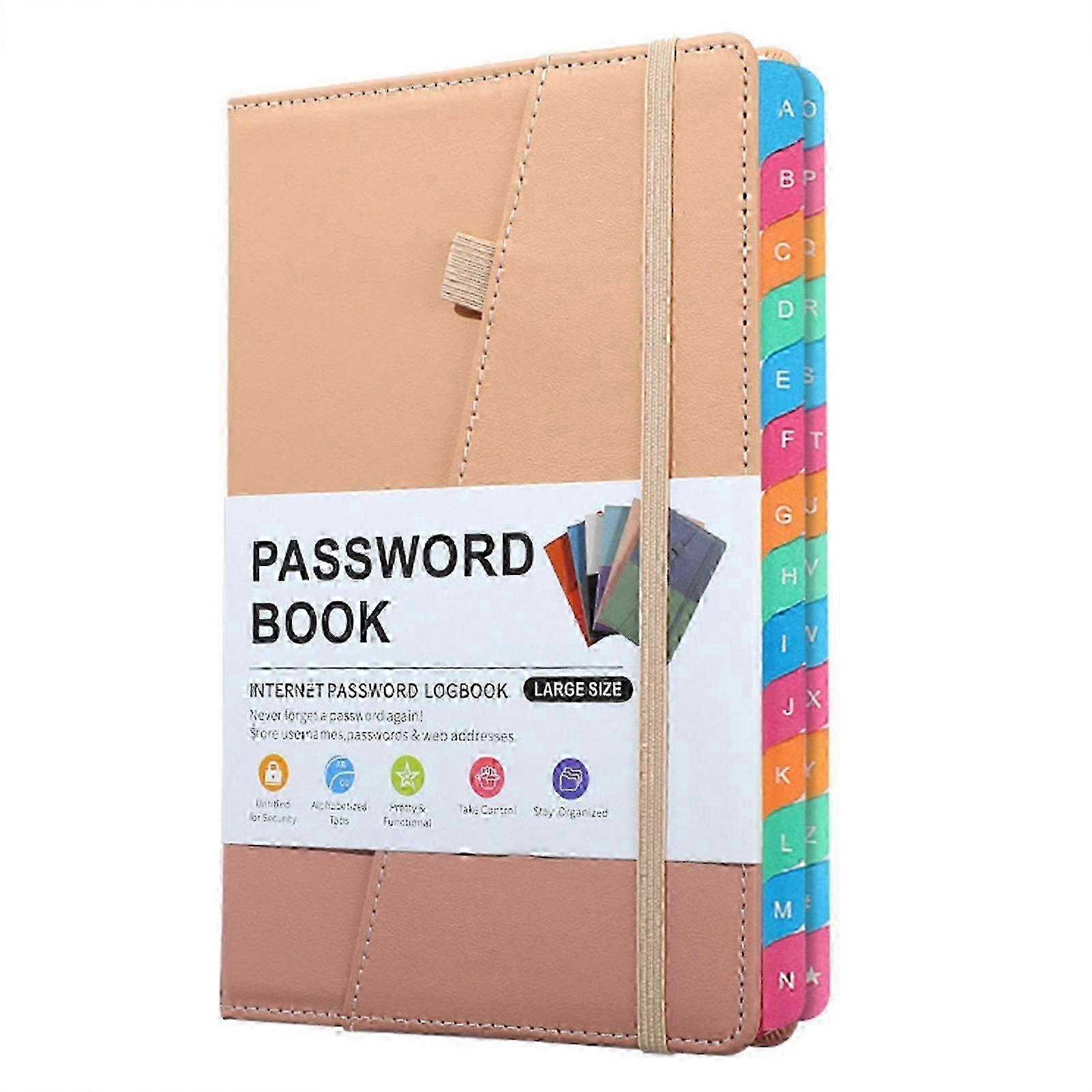 Password Keeper Book with Index Tabs for Organizing Home and Office Logins