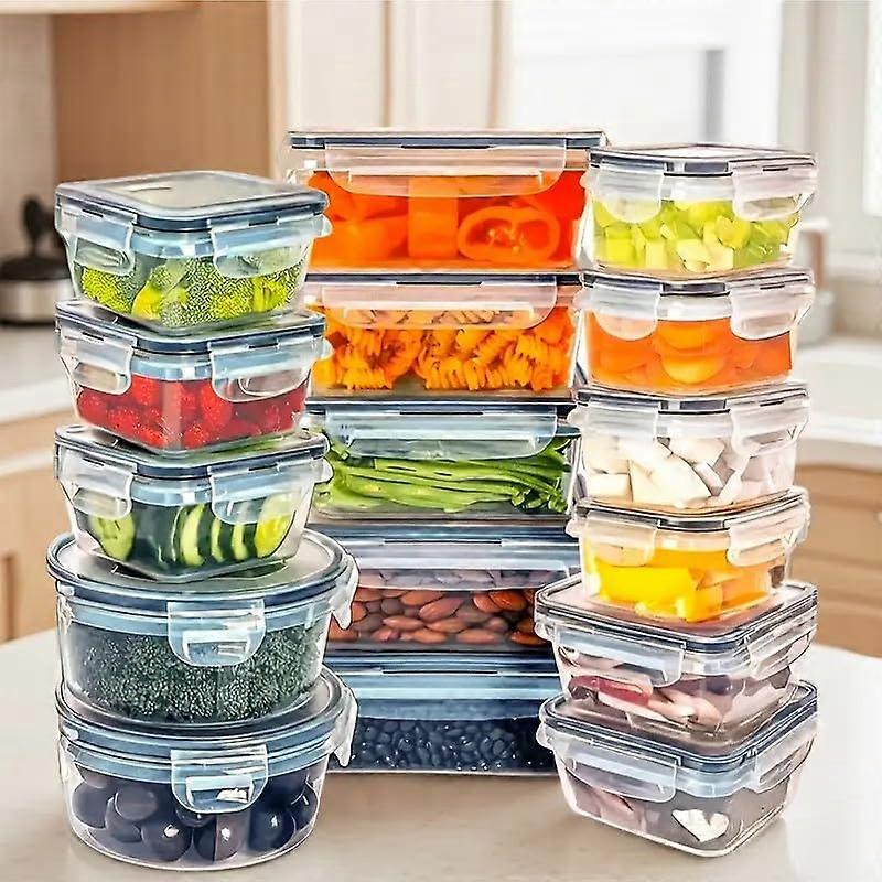 Airtight Food Storage Containers Set BPA  Clear Stackable 12 Piece Kitchen Organization