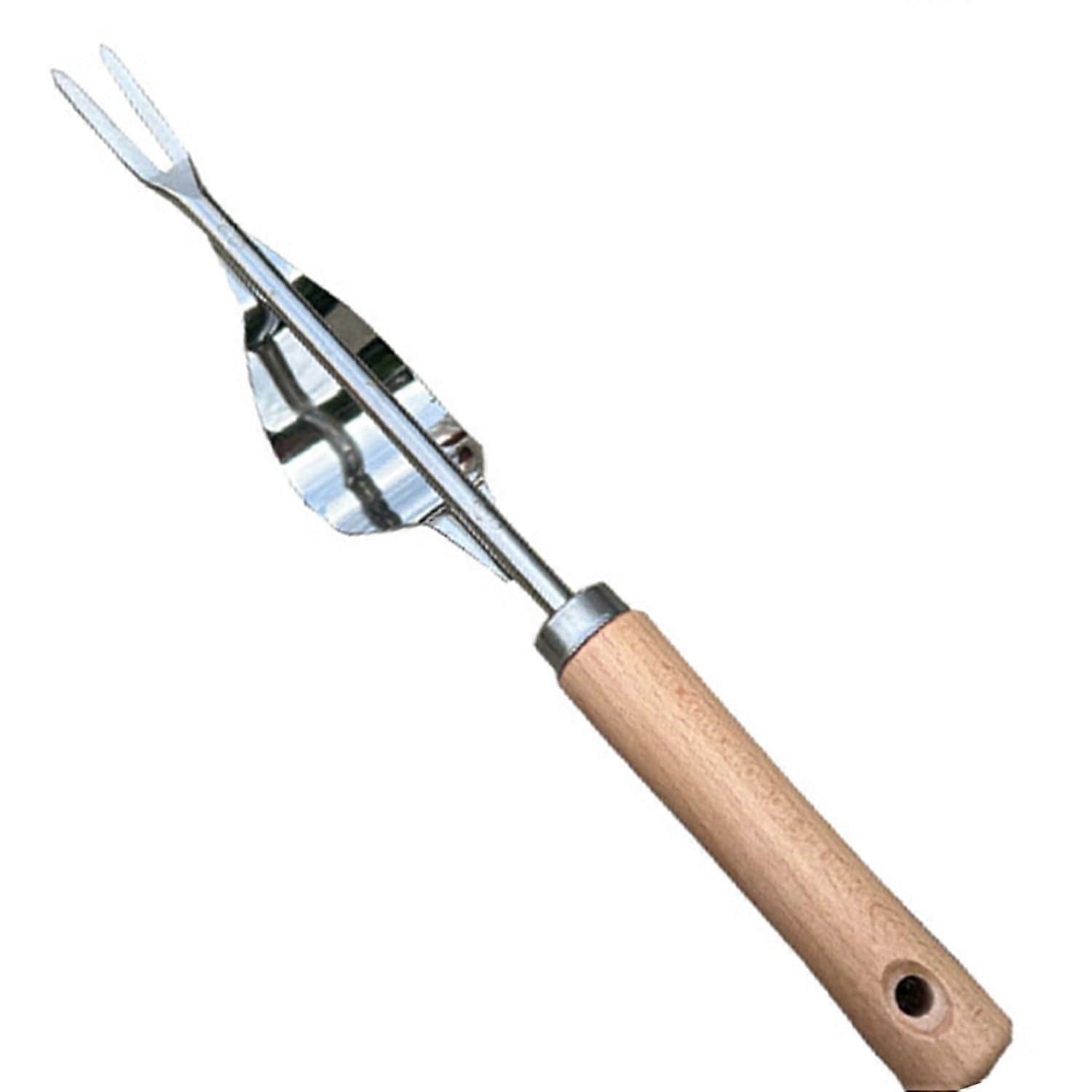 Garden Weeder Hand Tool with VShaped Fork, Lightweight Weed Puller for Easy Root Removal