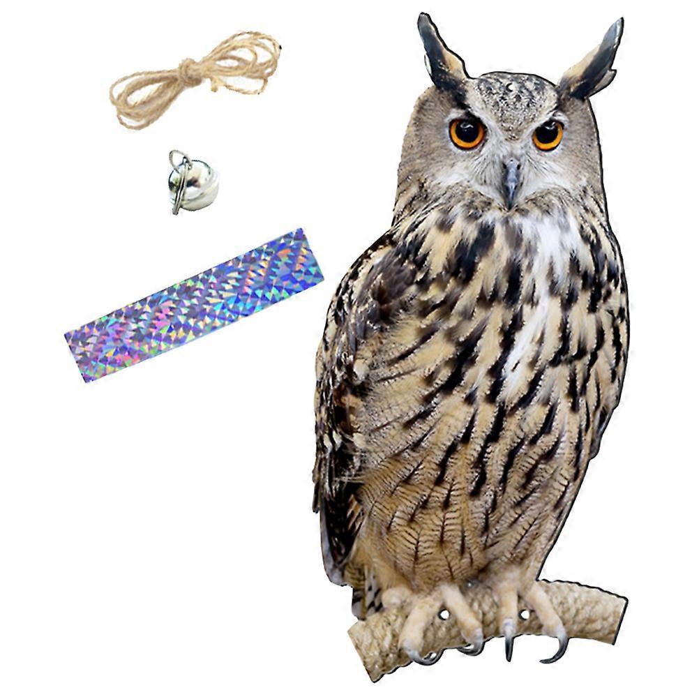 Garden Style Owl Shape Decoration for Tree with Wind Chime Feature 1 Set