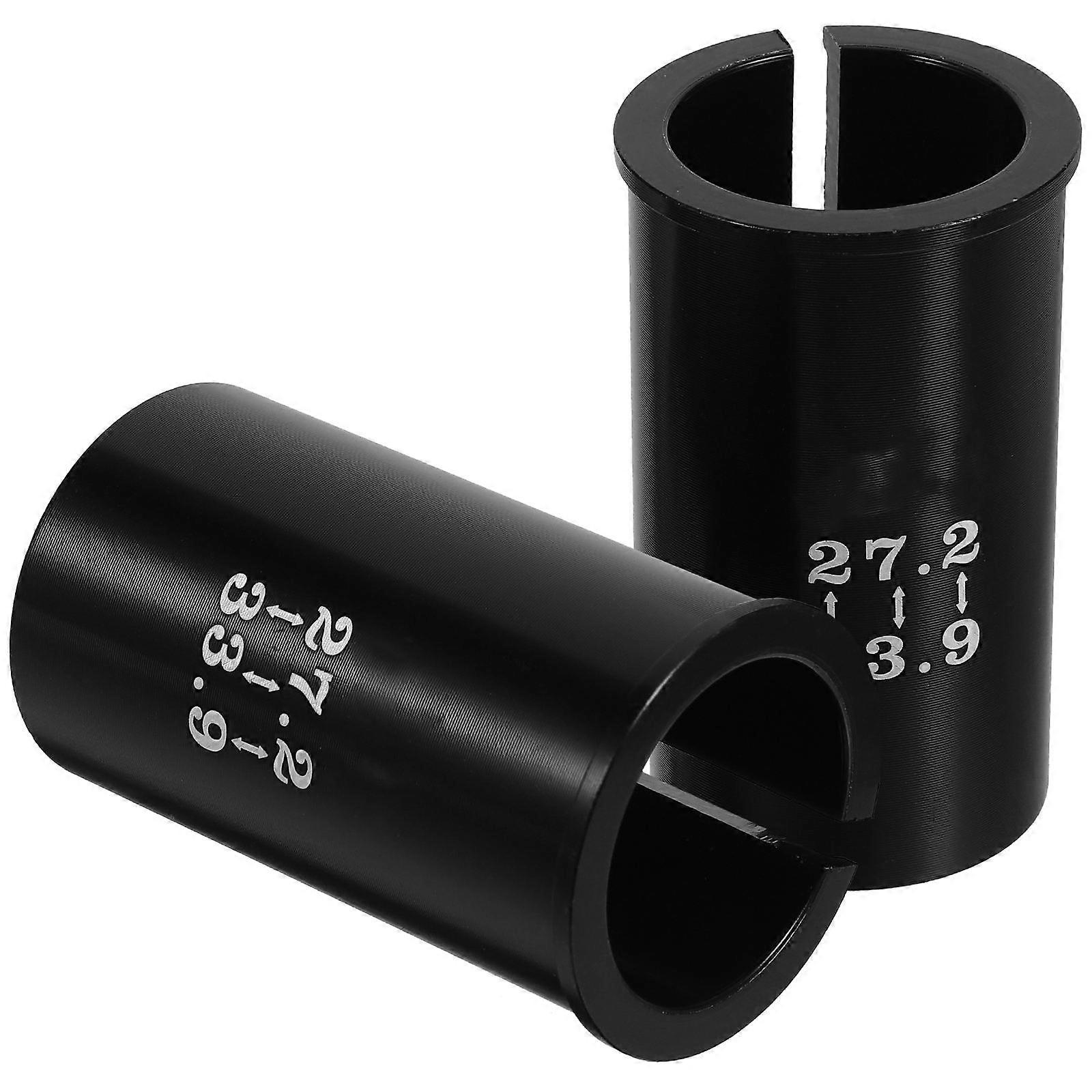 Sadelpindrøradapter til racercykel sadelpindkonvertering 2 stk. sort