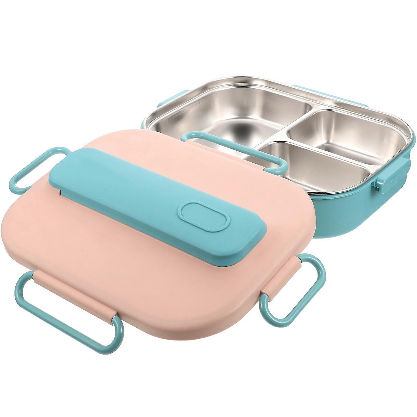 Multi-compartment Insulated Lunch Box Adult Travel Rectangular Design Certified Material 1Pcs