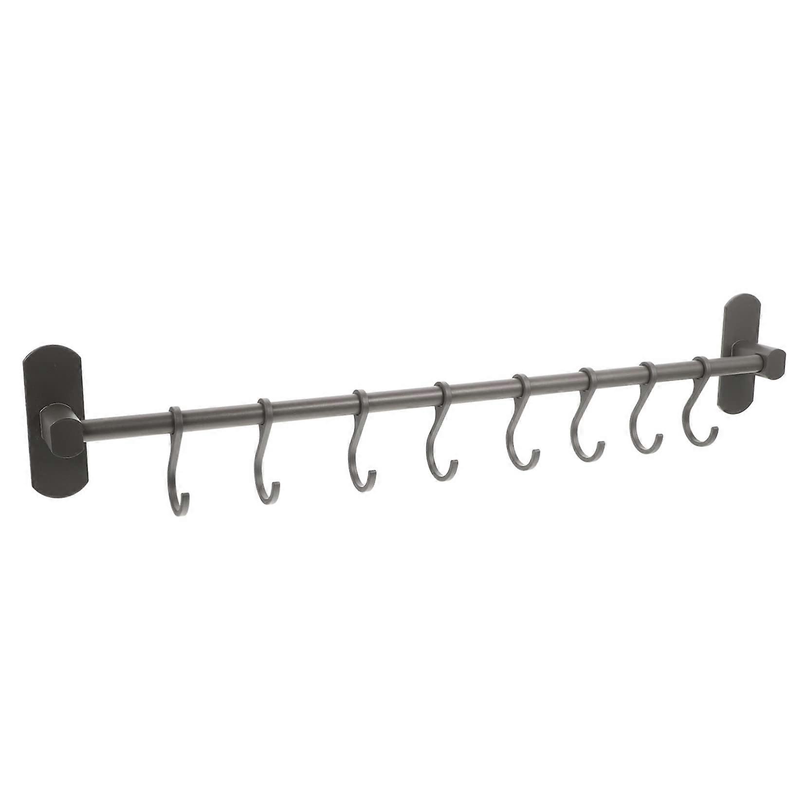 Wall Mounted Coat Rack with Rustproof Aluminum Hooks, SpaceSaving MultiPurpose Hanging Shelf