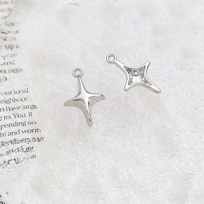 Alloy Pendants Platinum Star 19x12mm