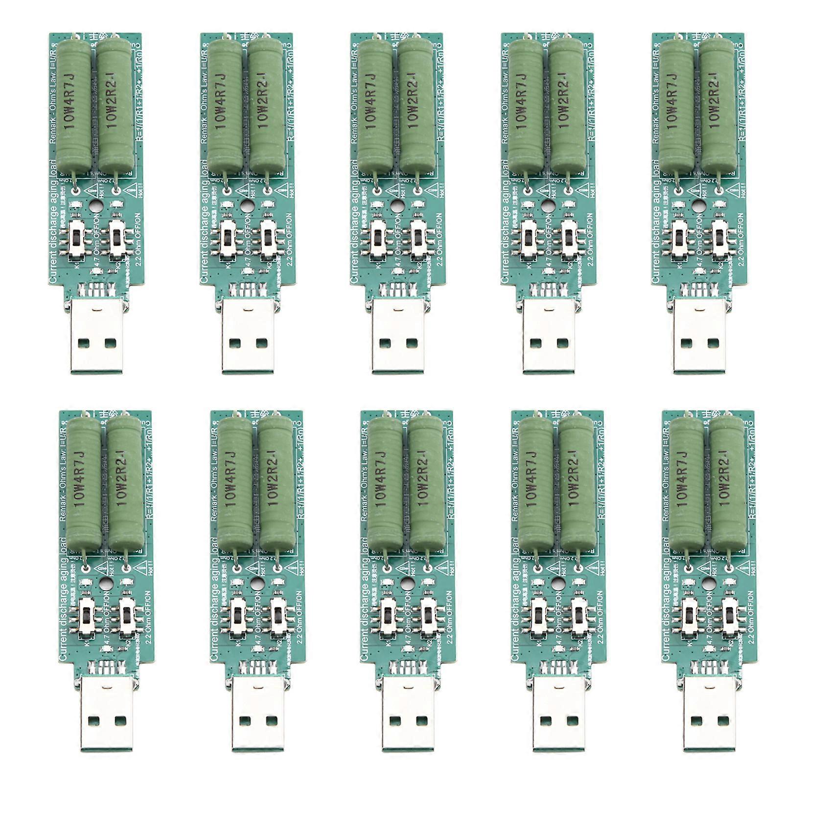 10pcs/Lot USB Resistor Electronic Load W/Switch Adjustable 3 Current 5V Resistance Tester