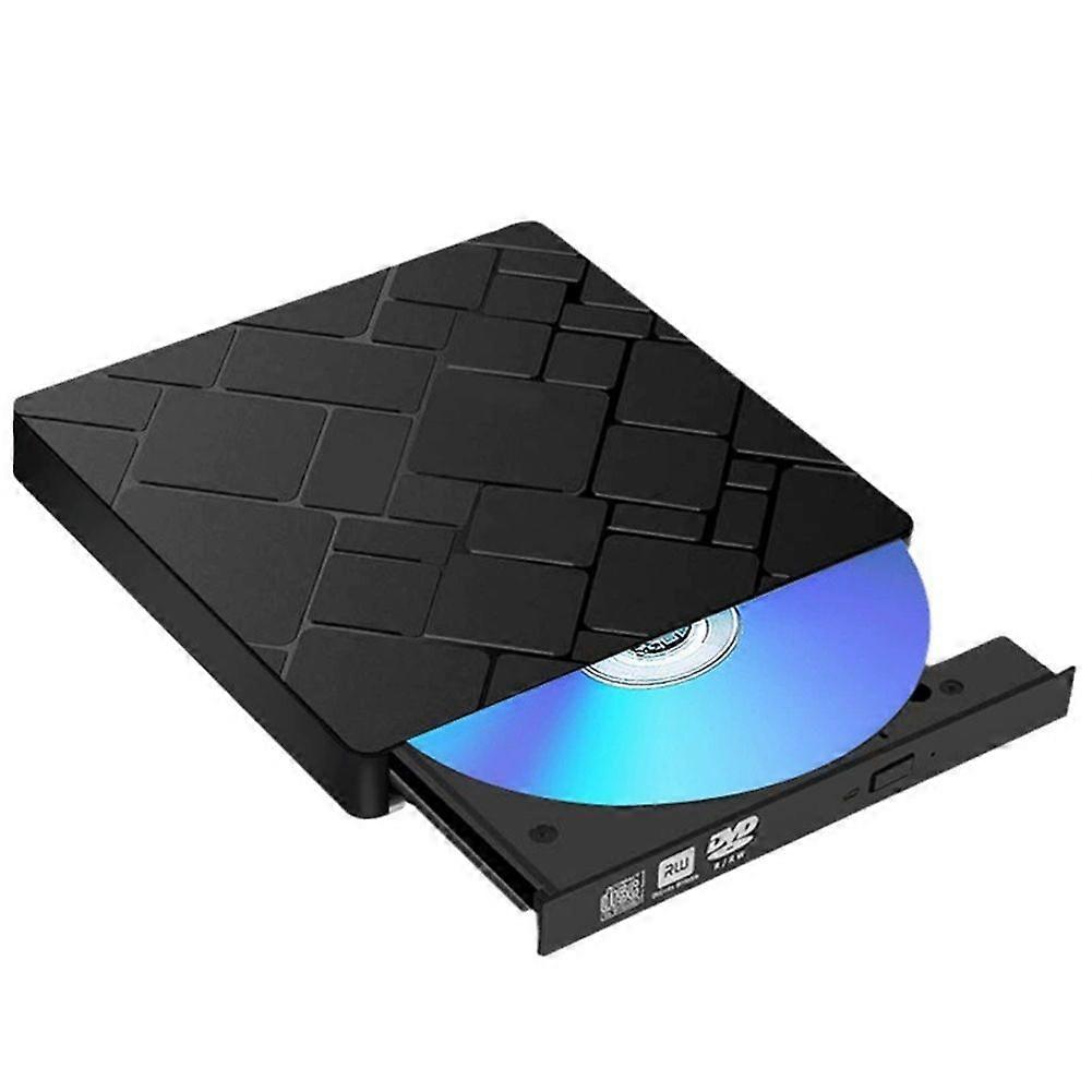 Type-C + USB 3.0 External Drive - 24X High-Speed, Multi-Function CD/DVD Burner Writer Adapter