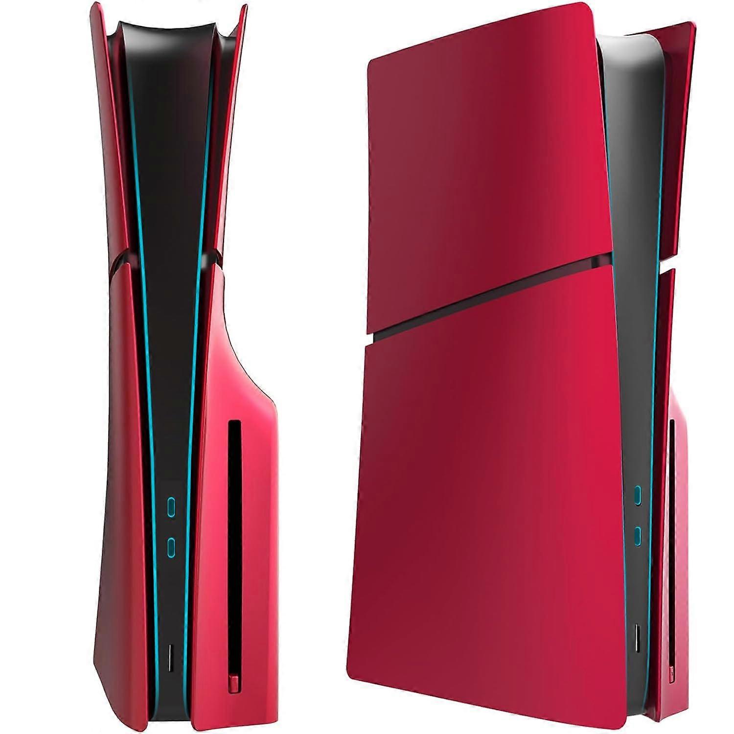 Volcanic Red Faceplate for PS5 Slim Disc Edition, Scratch Resistant Protective Console Cover