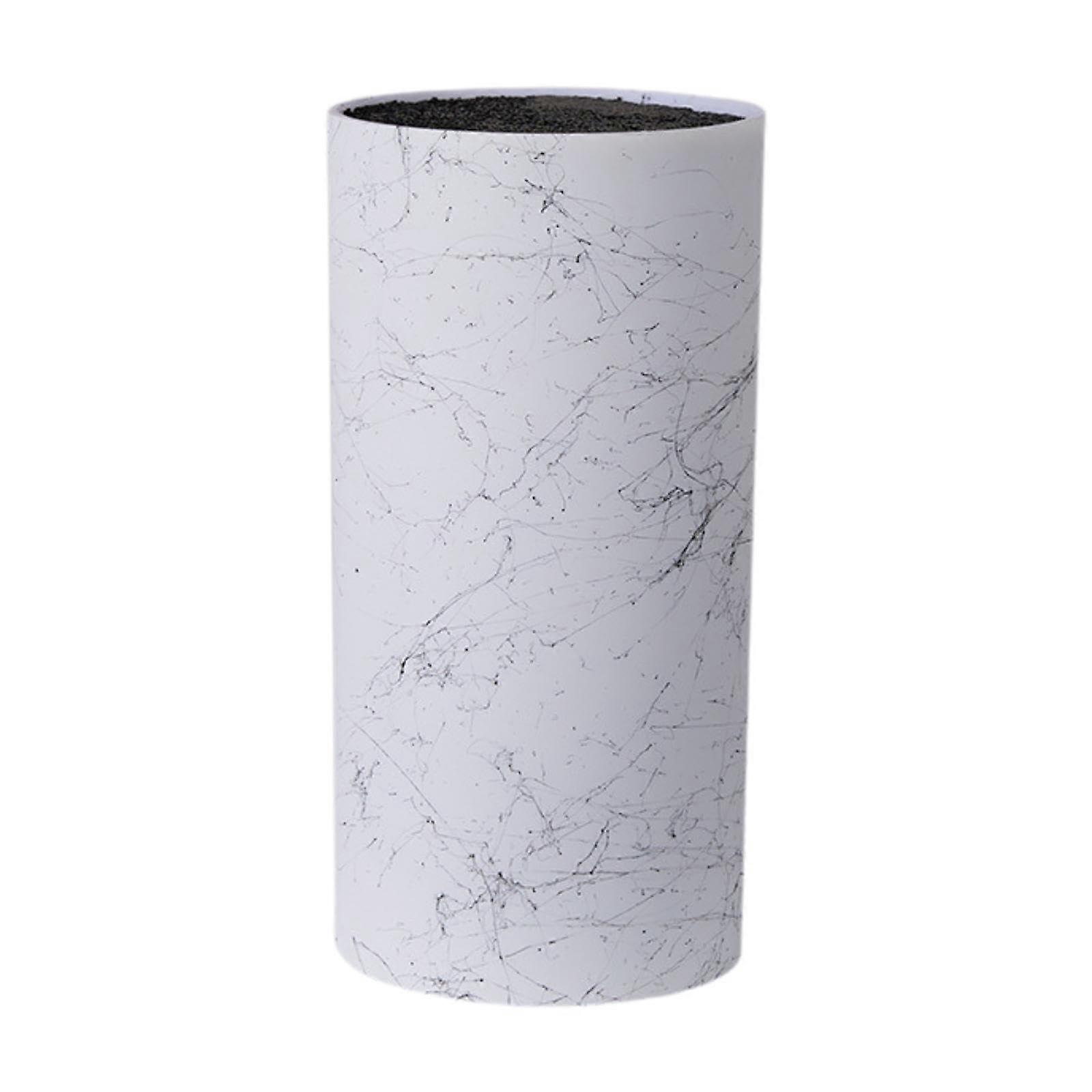 Kitchen Knife Block with Large Capacity Storage and Compact Knife Holder Stand, White PP Material