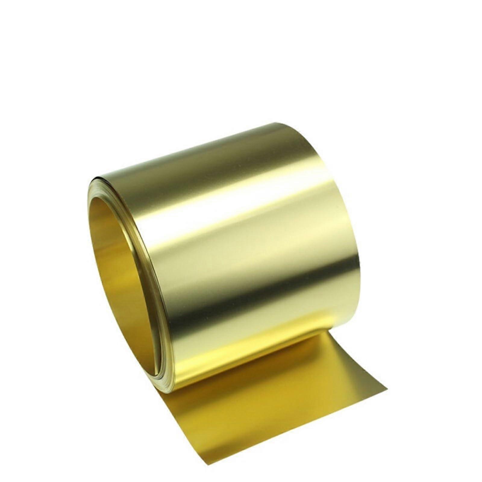 H62 Brass Sheet and Foil 0.2mm Thick, 20100mm Width, 1m Roll, Ultra Thin Precision Cut