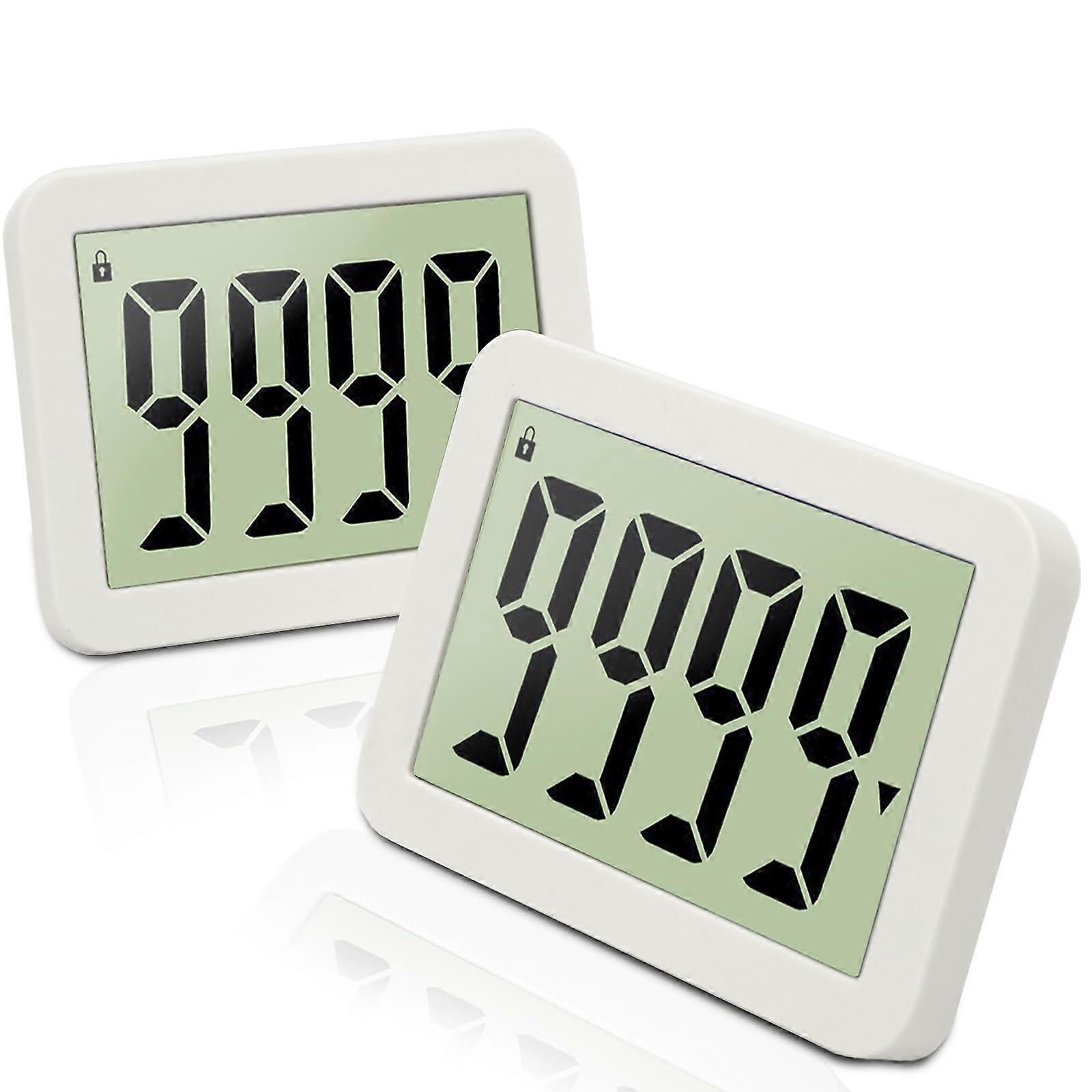 2Pack Digital Countdown Timer 9999 Days Large Display Clock for Wedding Vacation Retirement Lab White
