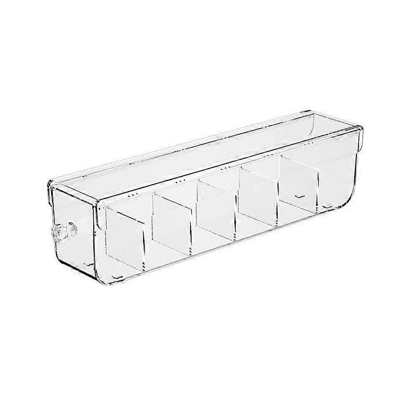 Transparent & Gray Plastic Drawer Organizer for Underwear and Socks - Wall-Mounted Storage Solution
