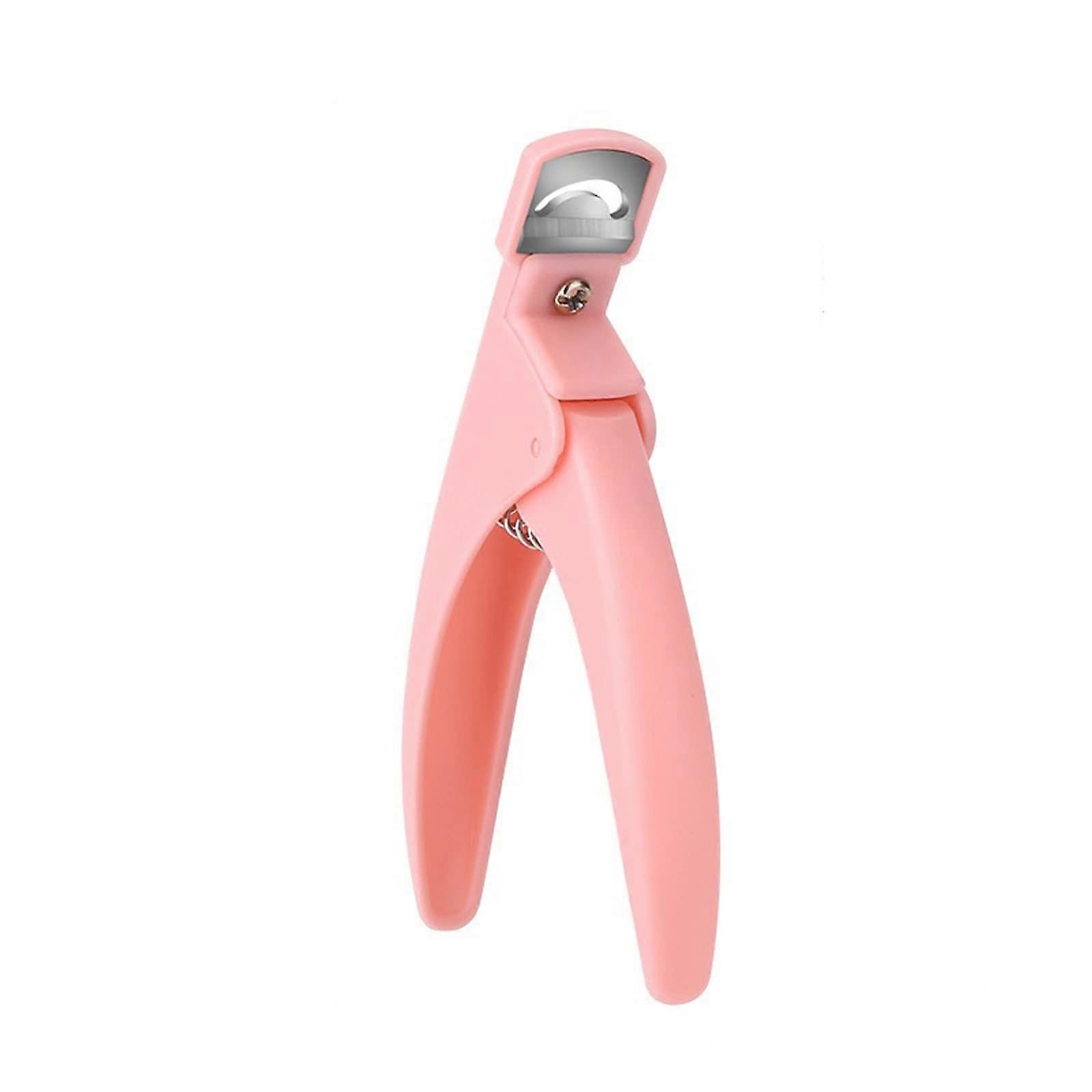 Professional Acrylic Nail Clipper with Ergonomic Grip and Precise Cutting Edge for False Nails Pink