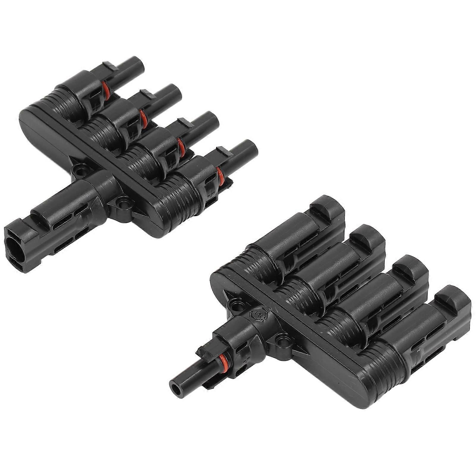 Solar Panel Connectors MC4 1 to 4 Branch Kit 1000V 50A Waterproof IP68 Quick Parallel Connection
