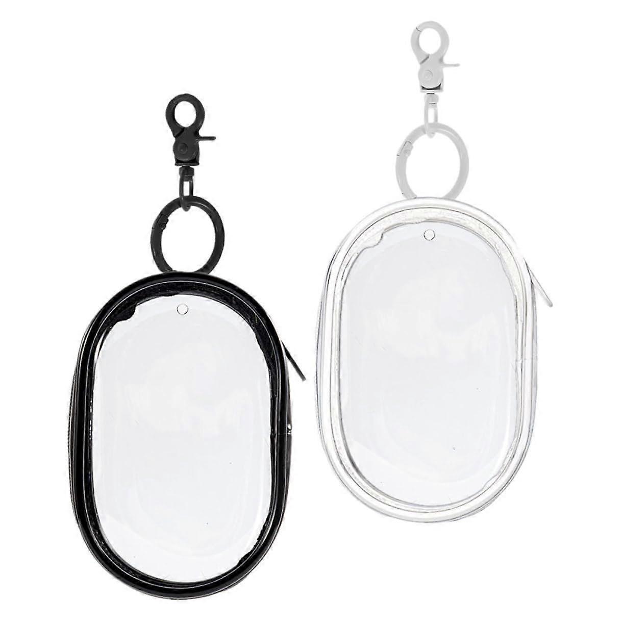 USB Flash Drive Case 2pcs Compact Transparent Keychain Storage Pouch for Travel and Accessories