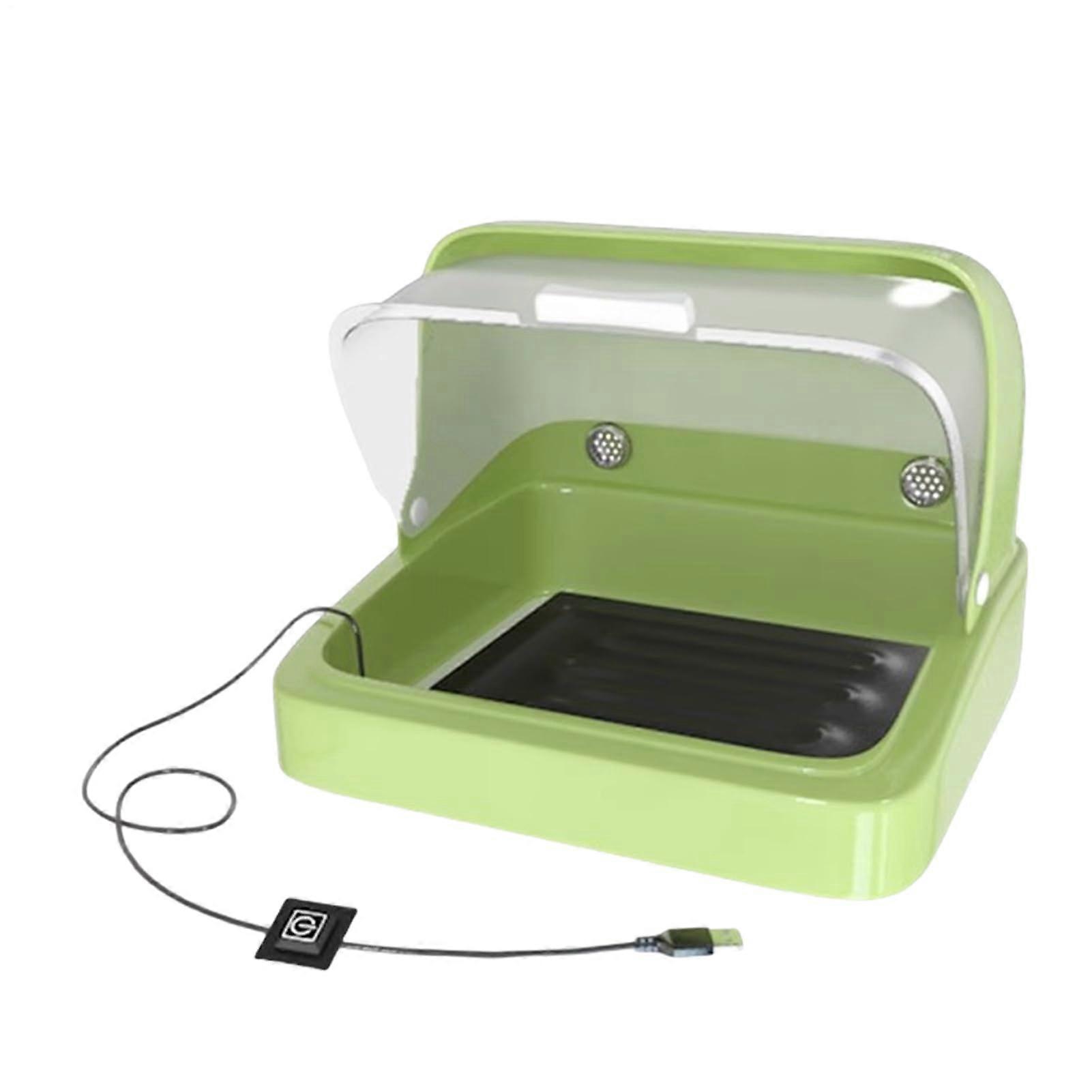 Bird Brooder Box with Adjustable Temperature Control, Ventilation and Viewing Window for Chicks Parrots Ducklings Green