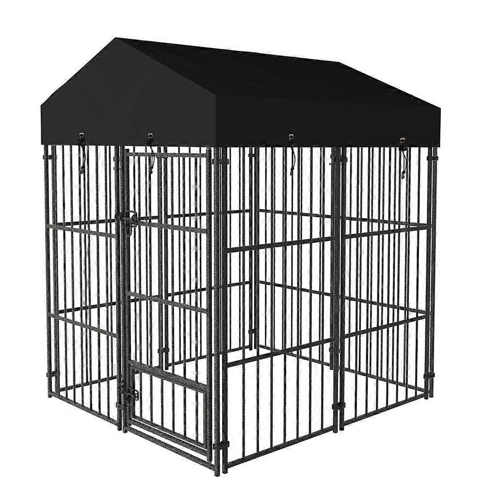 Cușcă pentru câini XXL rezistentă, din sârmă sudată, cu acoperiș