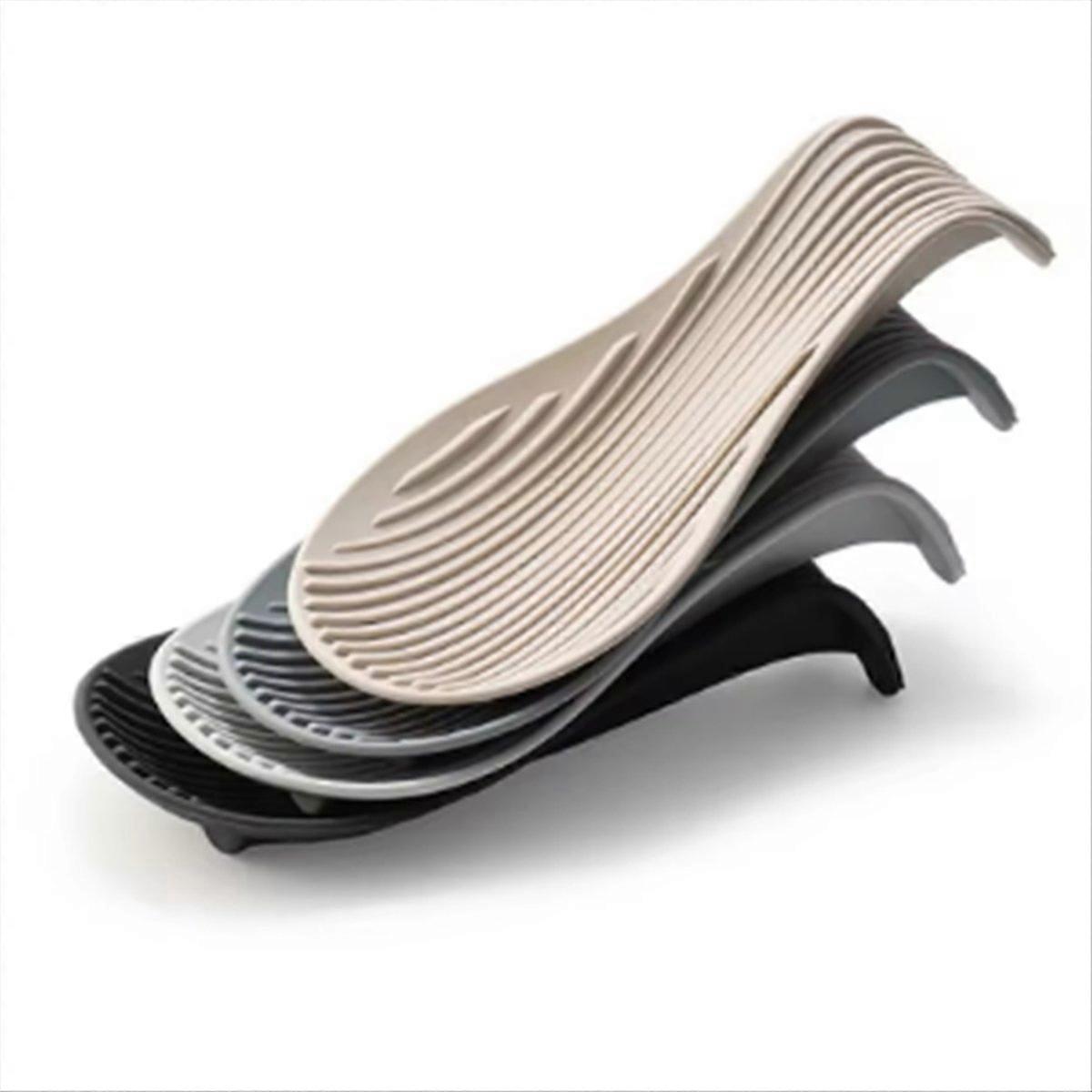 4pc Silicone Heat- Spoon Holder & Placemat for Kitchen Tools