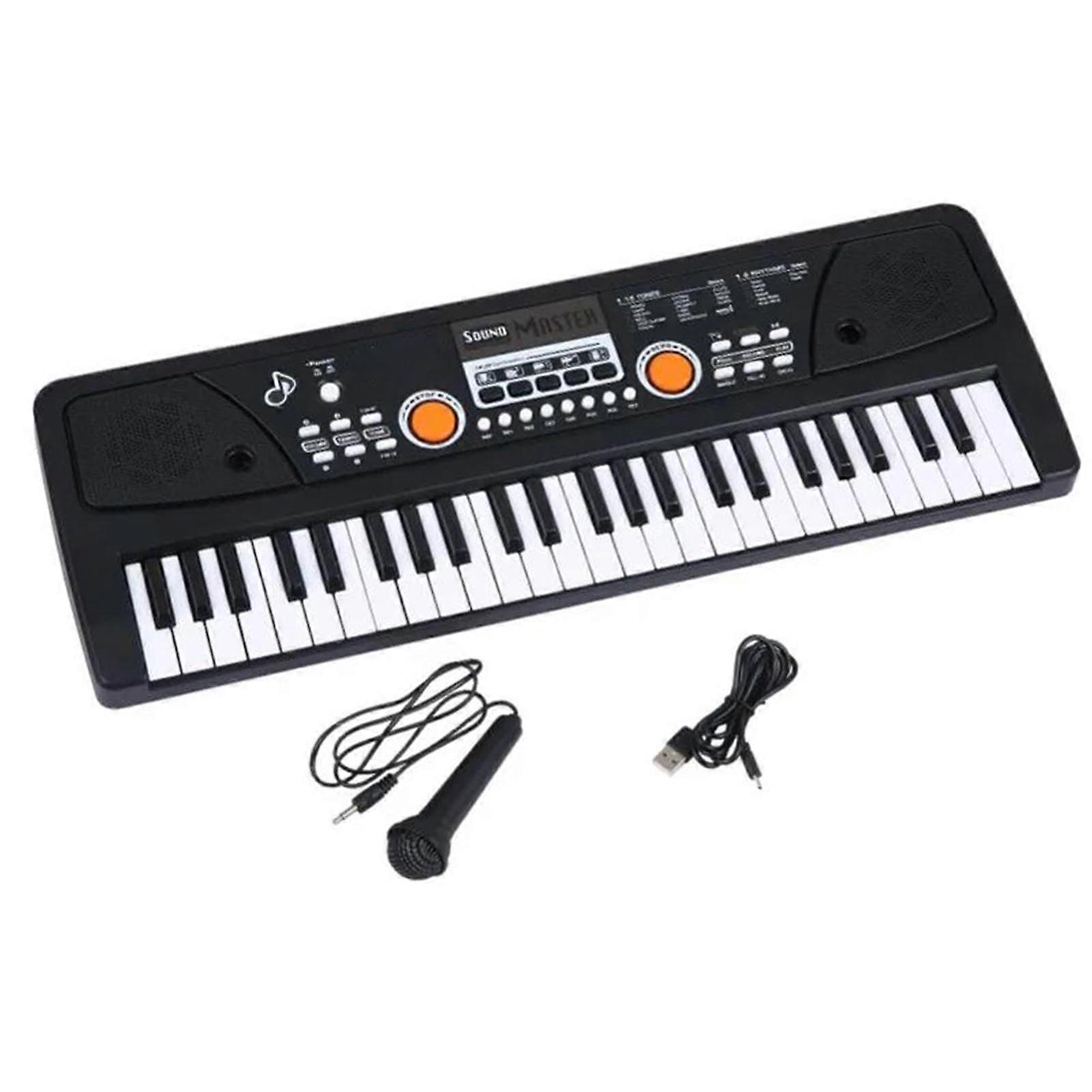 49 Key Electronic Keyboard with USB and Microphone, Beginner Digital Piano for Practice and Performance