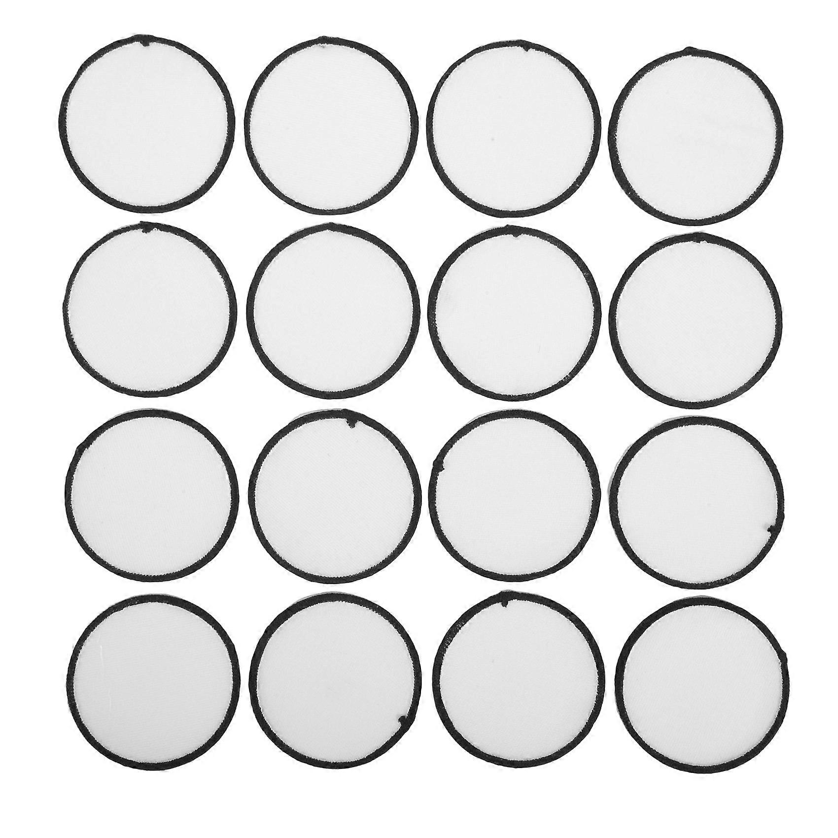 16 Pieces Sublimation Patch Blanks Quality Fabric Iron-on Circular