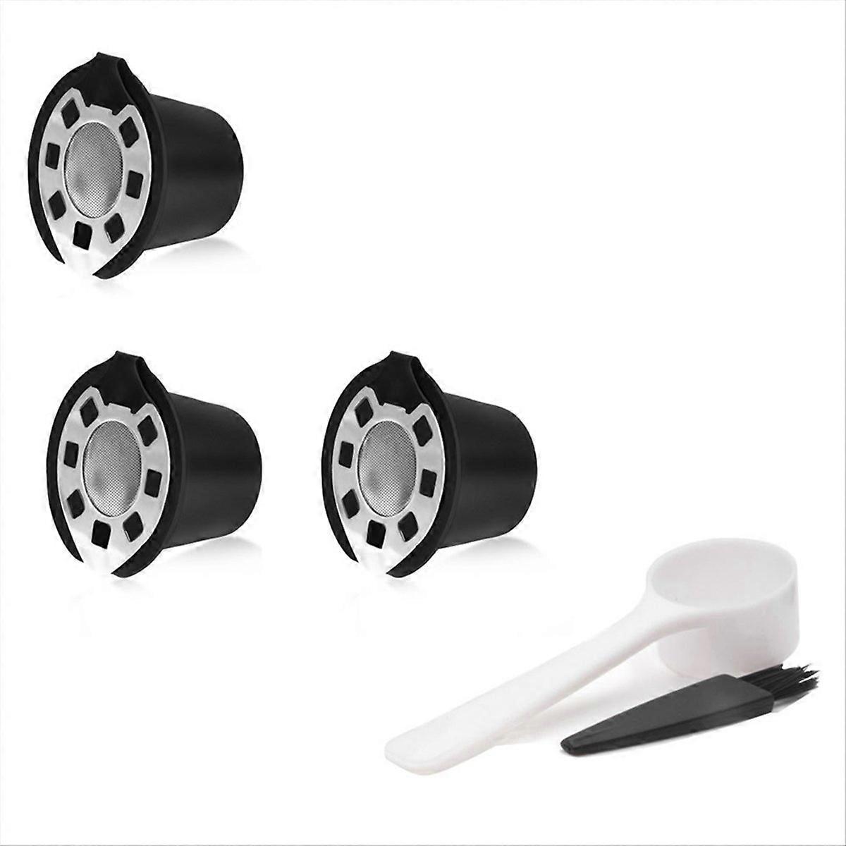 3pcs Reusable Refillable Coffee Capsule Filters For Filter