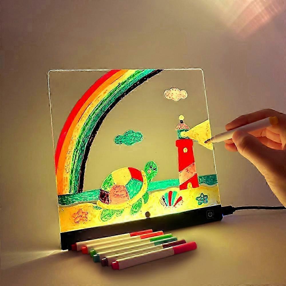 Light-up Writing Board USB Powered Erasable Type-C Interface Home Schedule Planning Board