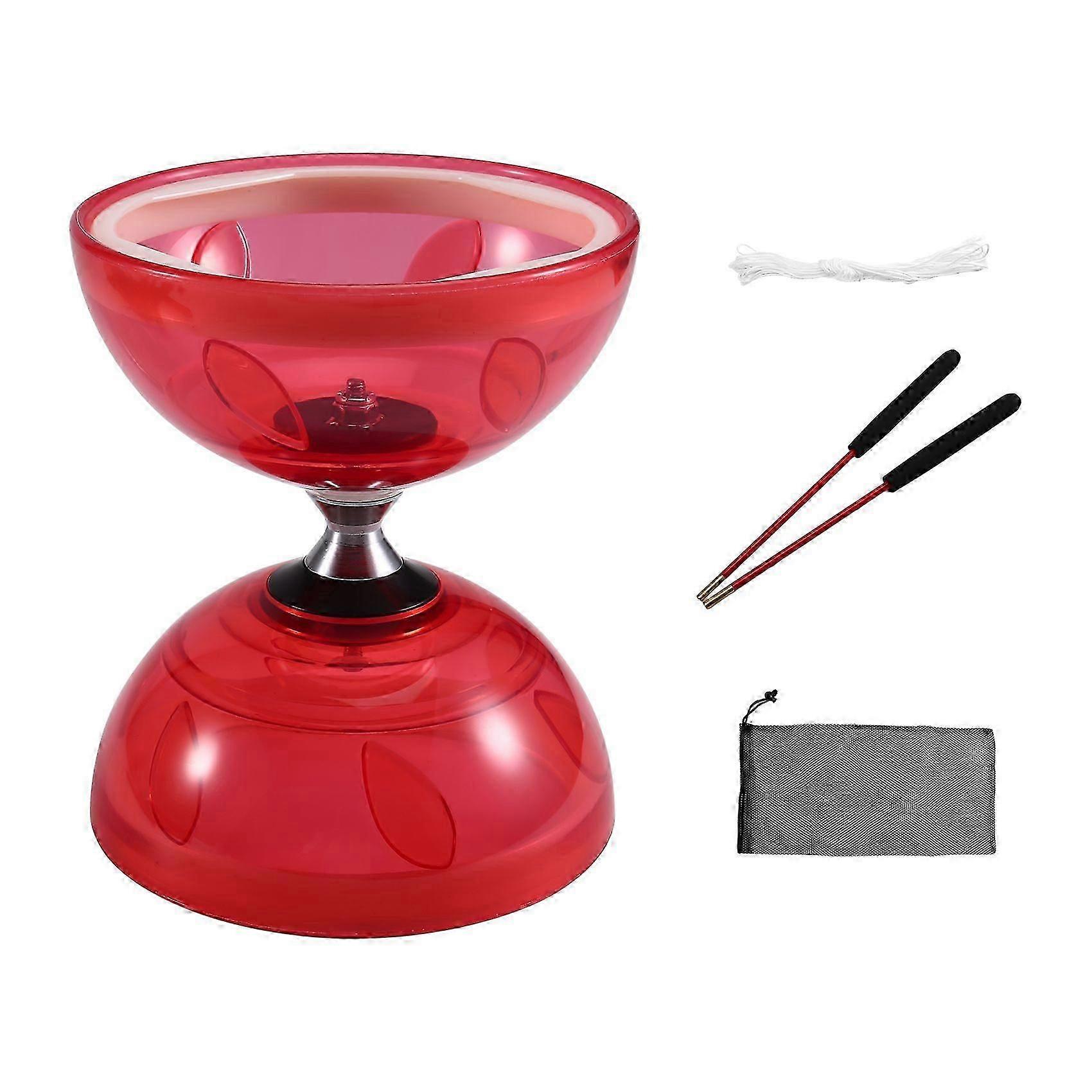 Three-Bearing Double-Head Diabolo Fitness Toy Outdoor Play Diabolo Yo-Yo Play for Diabolo Elderly Children'S Toys