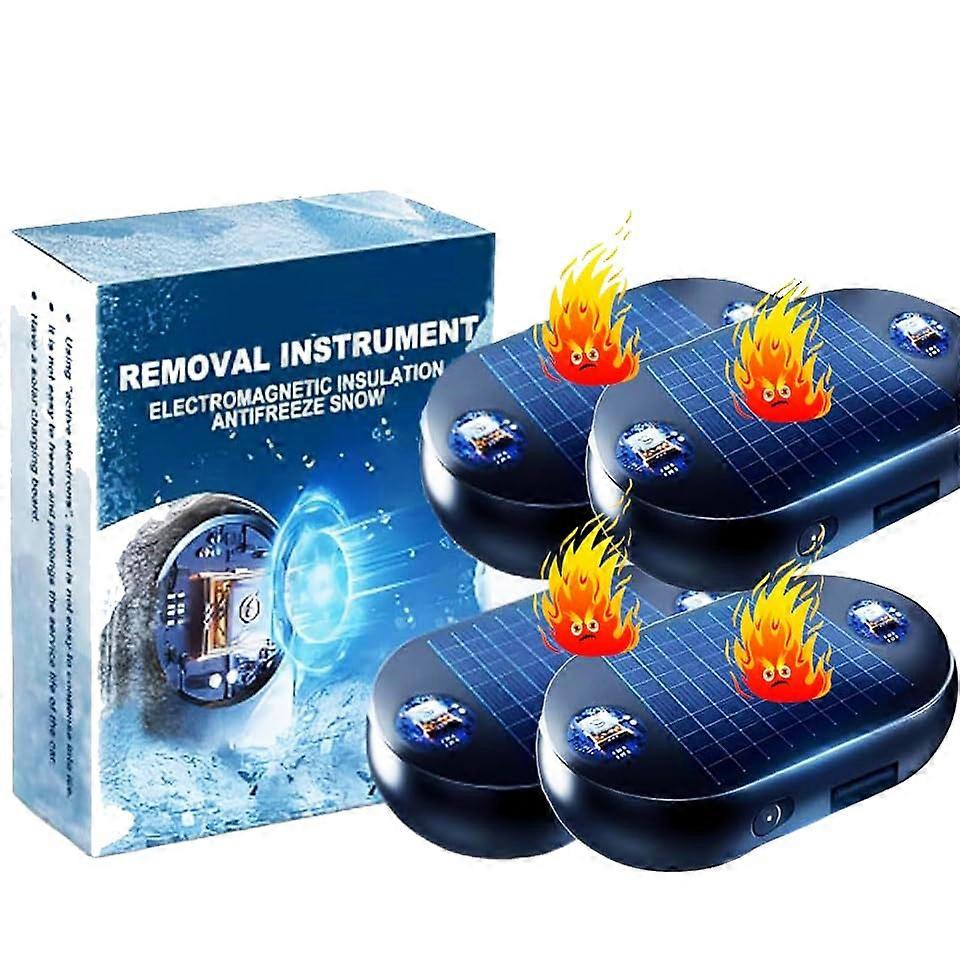 Electromagnetic Car Windshield Defroster 4Pcs Fast Ice Prevention and Quick Frost Removal Tool