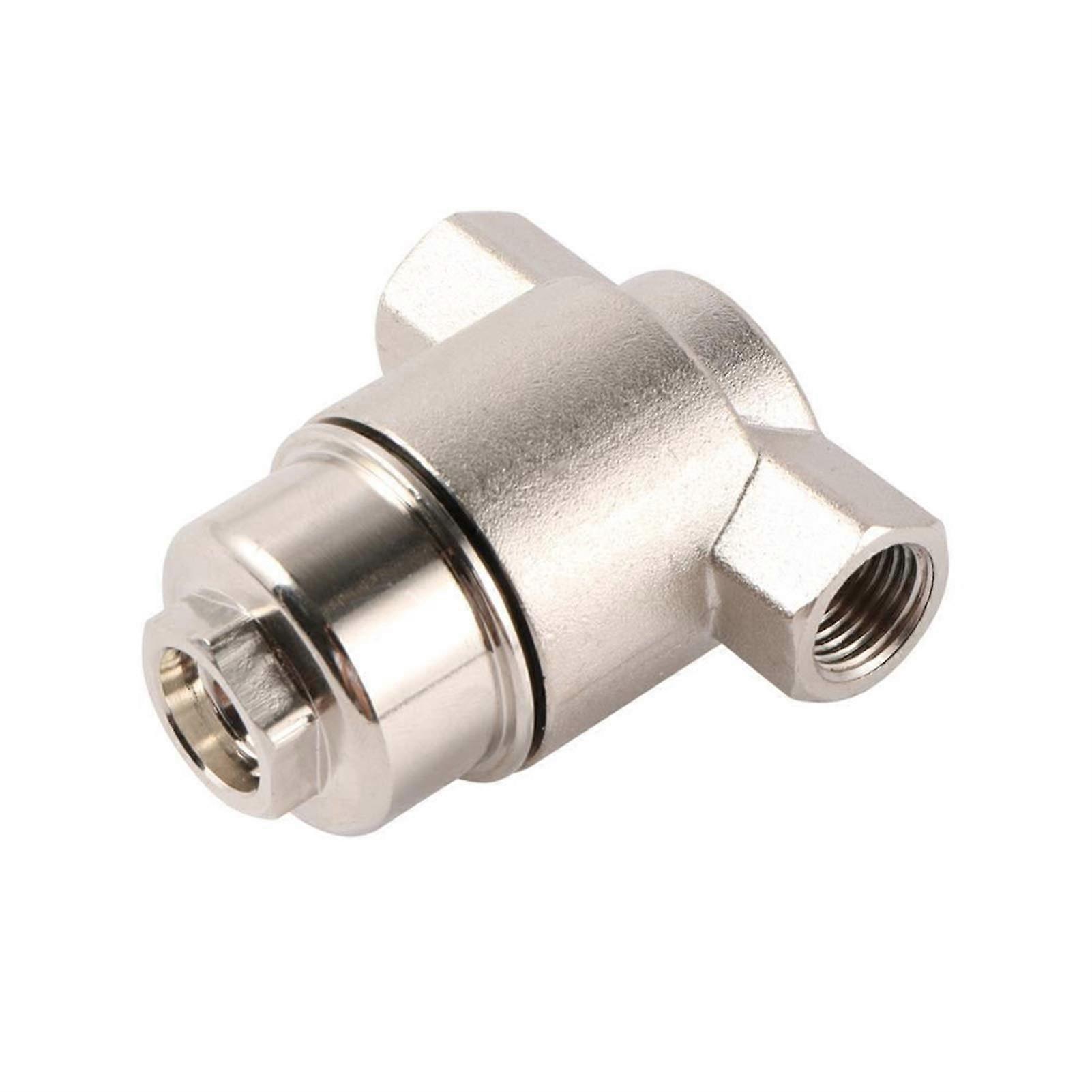 Misting System Filter 1/4 Inch  Pressure Inline Water Filter with Metal Garden Hose Adapter Silver