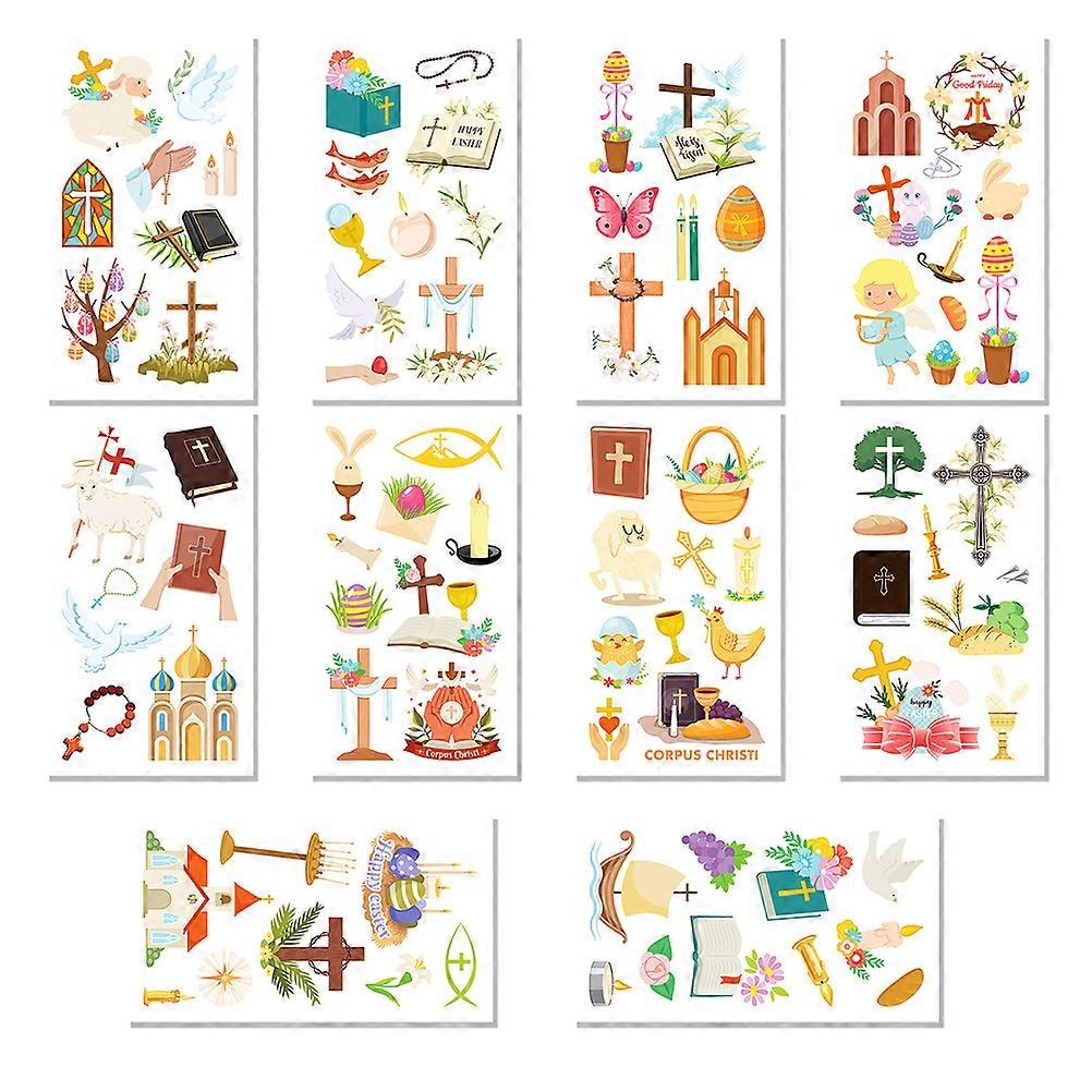 Body Tattoos Tattoo Stickers for Decor 40 Sheets Assorted Color Easter Stickers