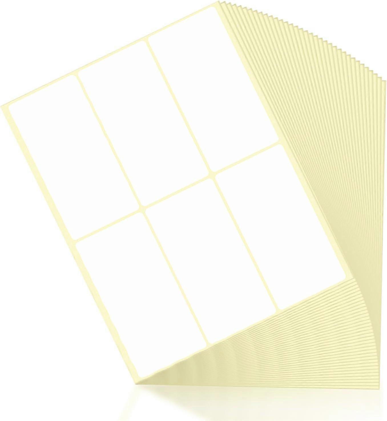 210 white self-adhesive labels, rectangular self-adhesive labels