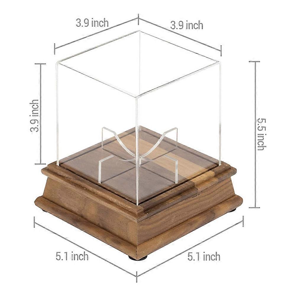 Softball Display Case, Plastic Display Holder, Clear Display Cube Baseball Display Case Protected Acrylic Box