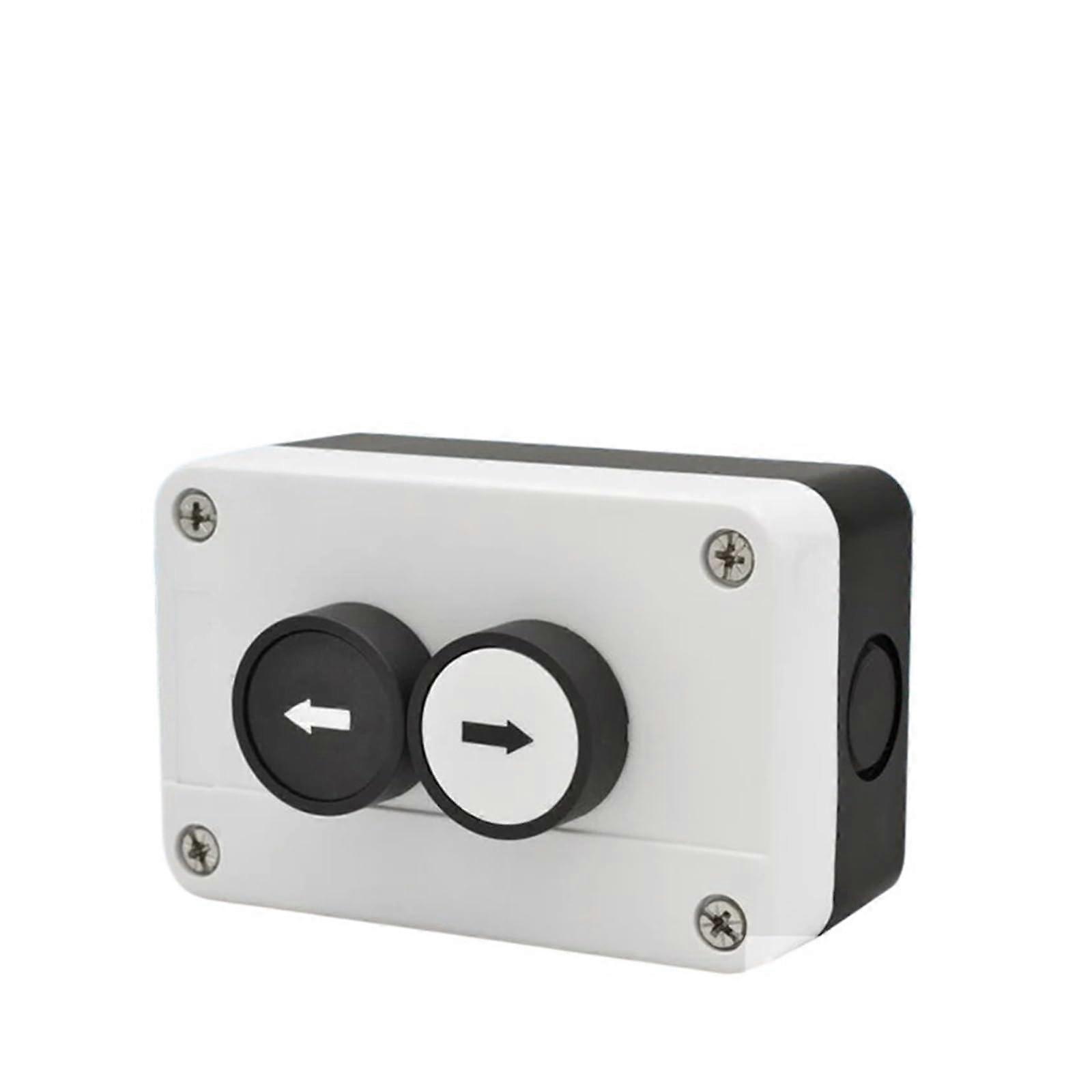 Waterproof Push Button Switch Box with Arrow Indicator, Two Position Silver TwoHole Control