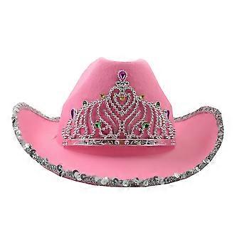 Cappelli da camionista in offerta, cappello da cowboy da donna con corona di paillettes, cappello da cowboy western, cappello a secchiello, berretto da baseball, cappelli da sole da donna rosa